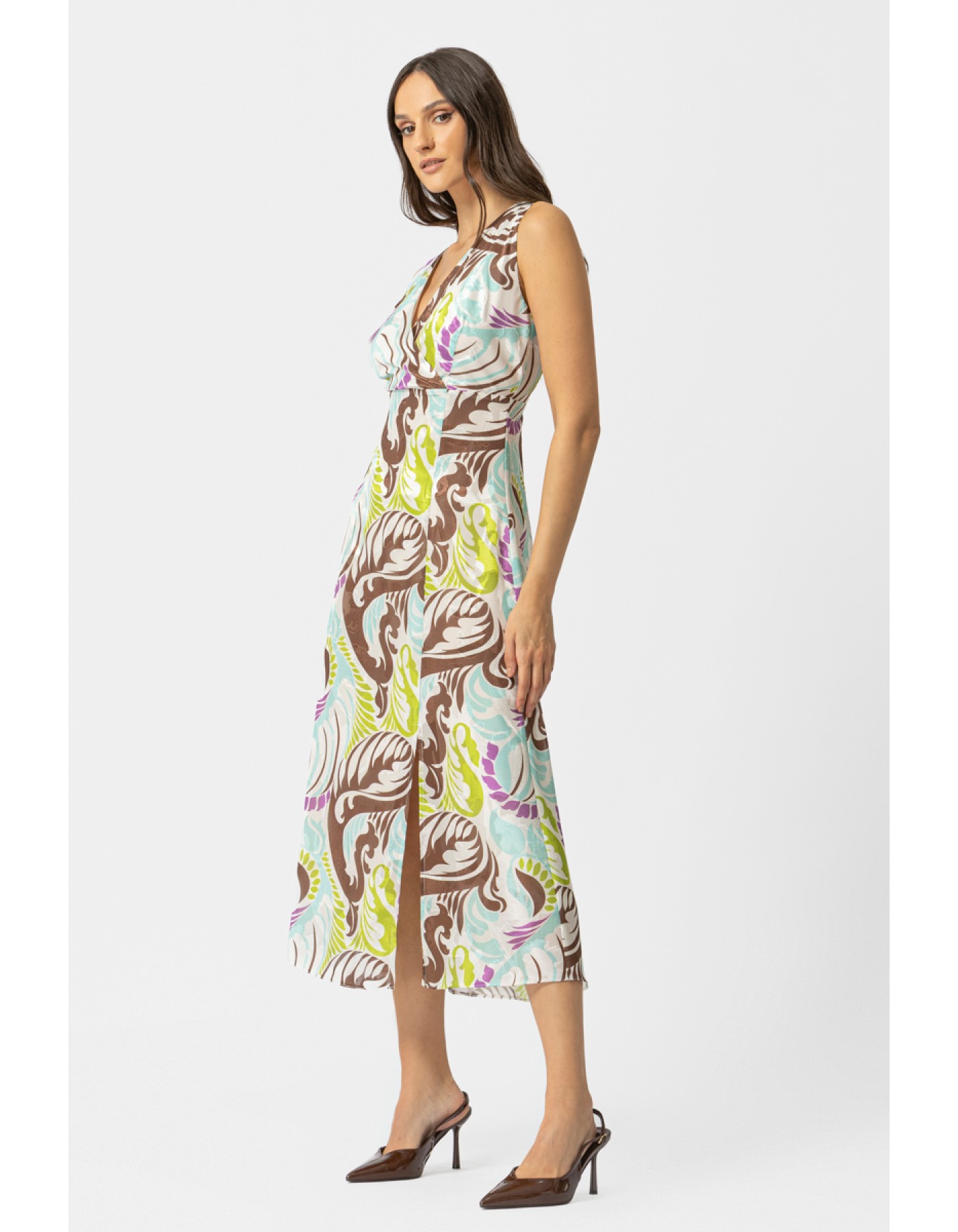 Φόρεμα ζακάρ κρουαζέ Dolore