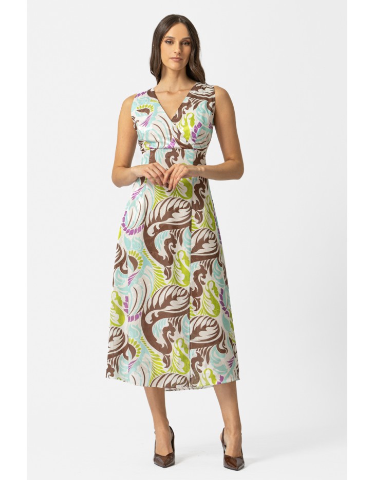 Φόρεμα ζακάρ κρουαζέ Dolore