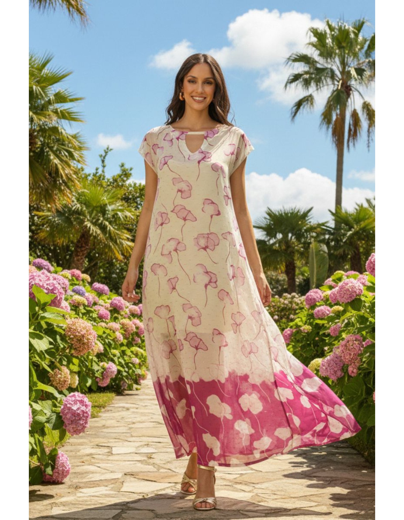 Φόρεμα διαφάνεια lurex Callas