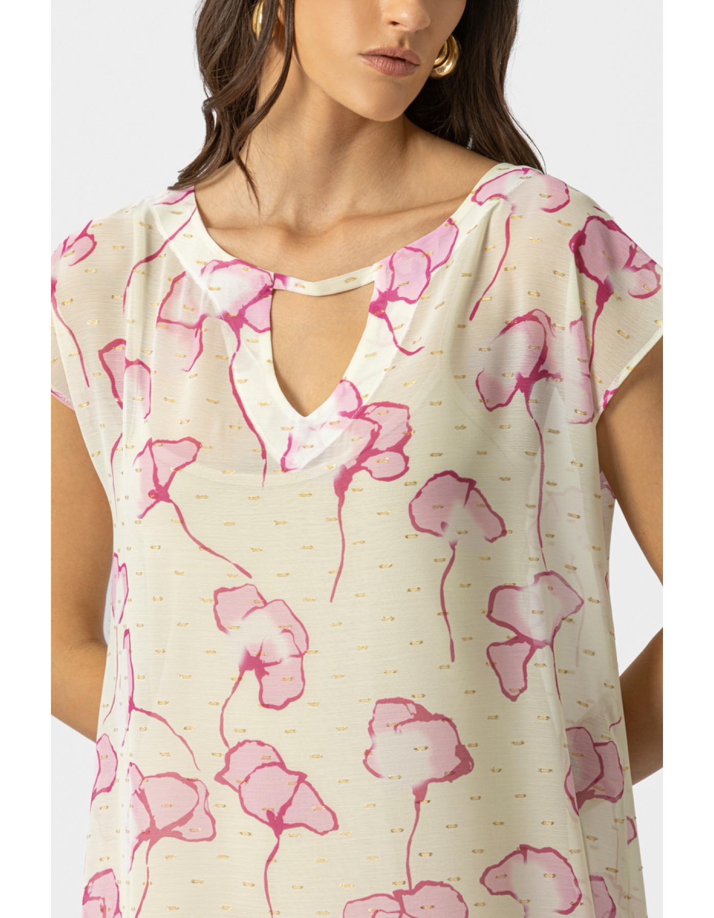 Φόρεμα διαφάνεια lurex Callas