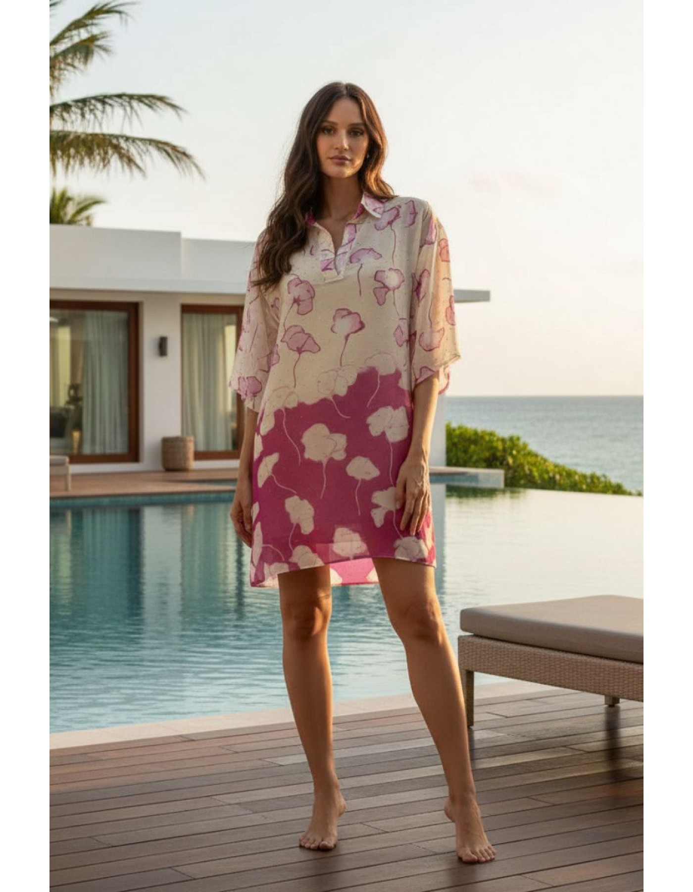 Φόρεμα διαφάνεια μεσοφώρι Cylia