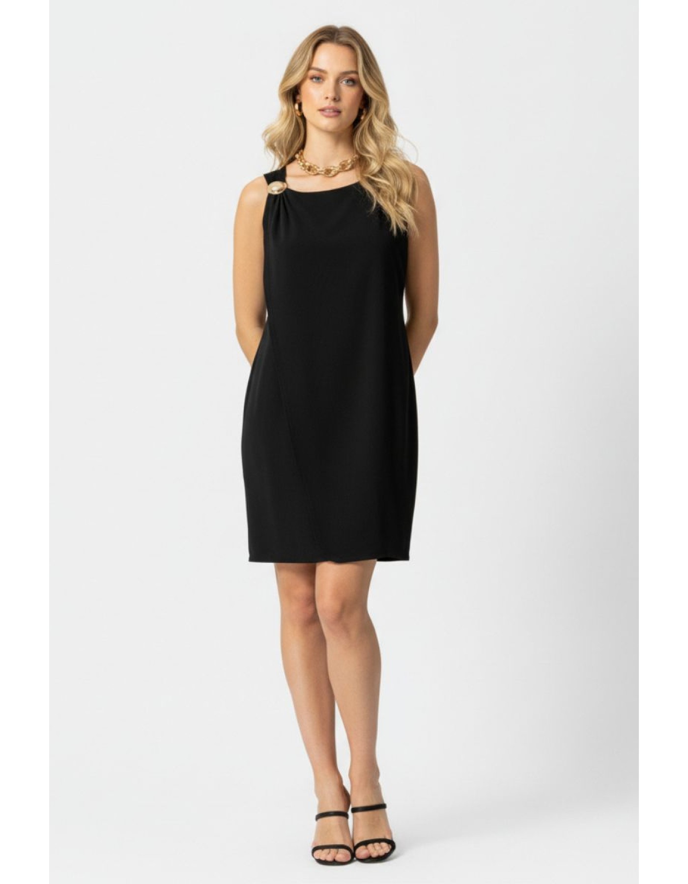 Φόρεμα αμάνικο κρεπ Attitude