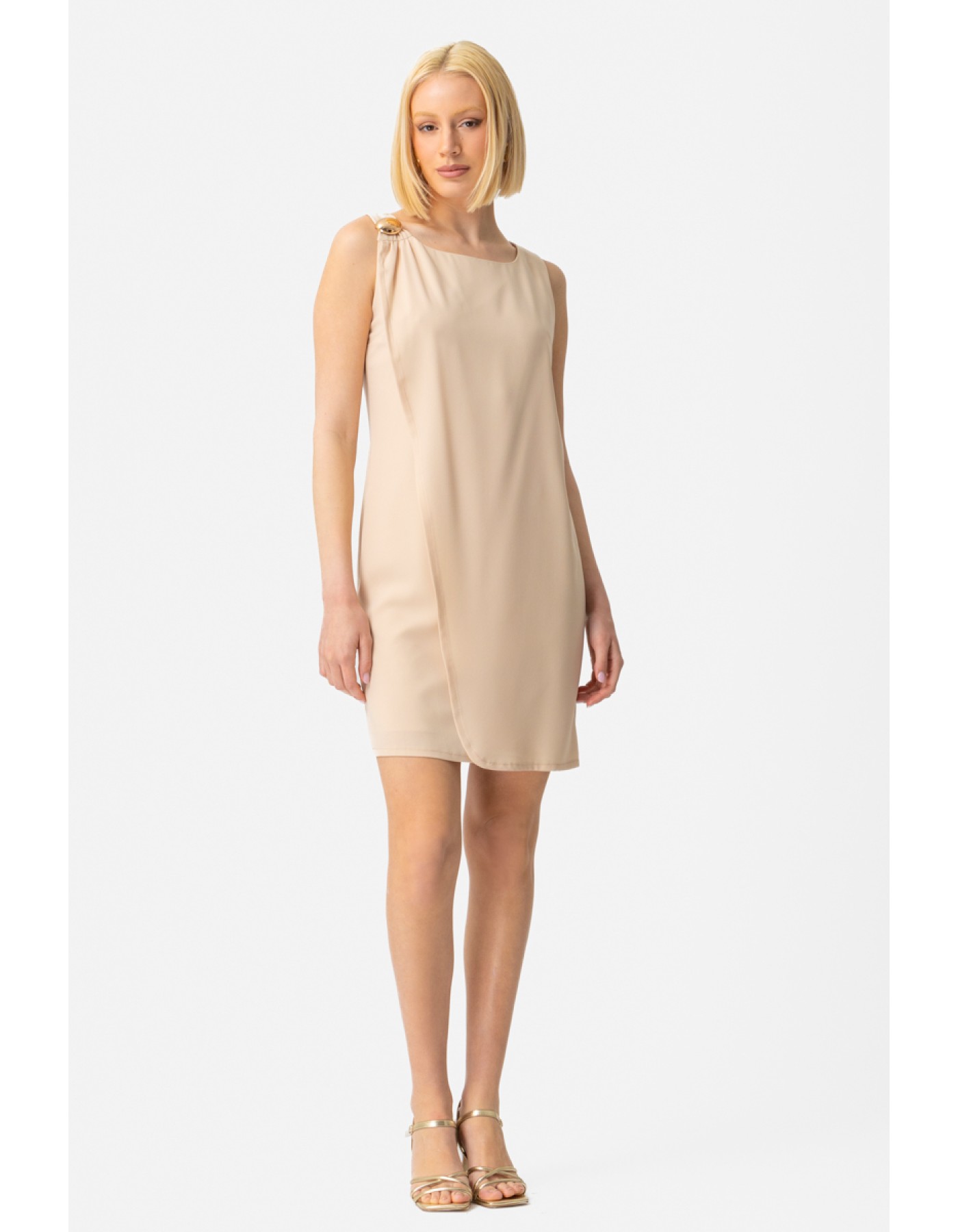 Φόρεμα αμάνικο κρεπ Attitude