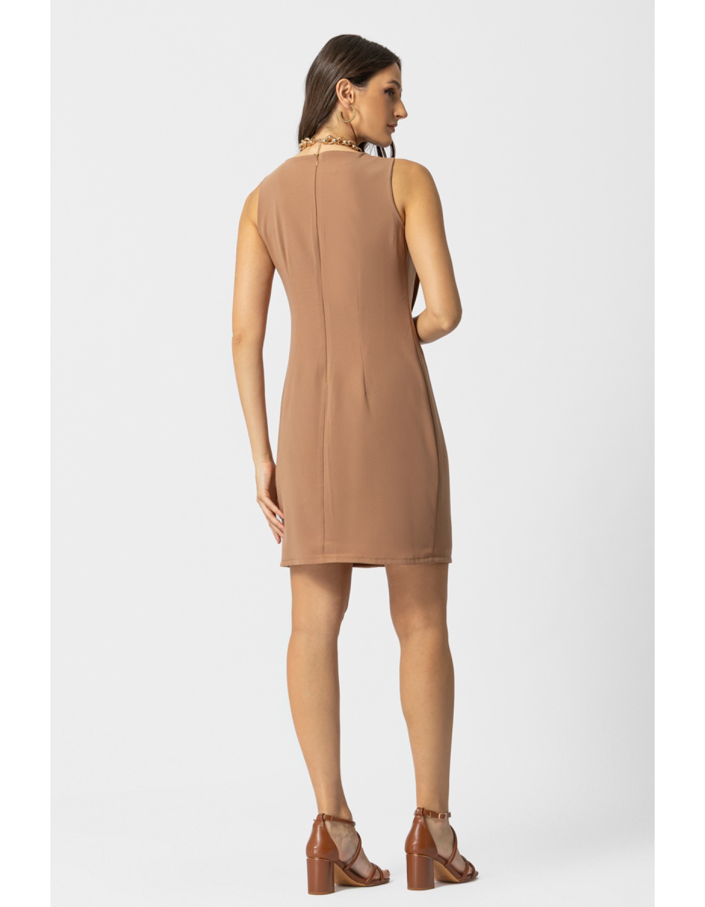 Φόρεμα αμάνικο κρεπ Attitude