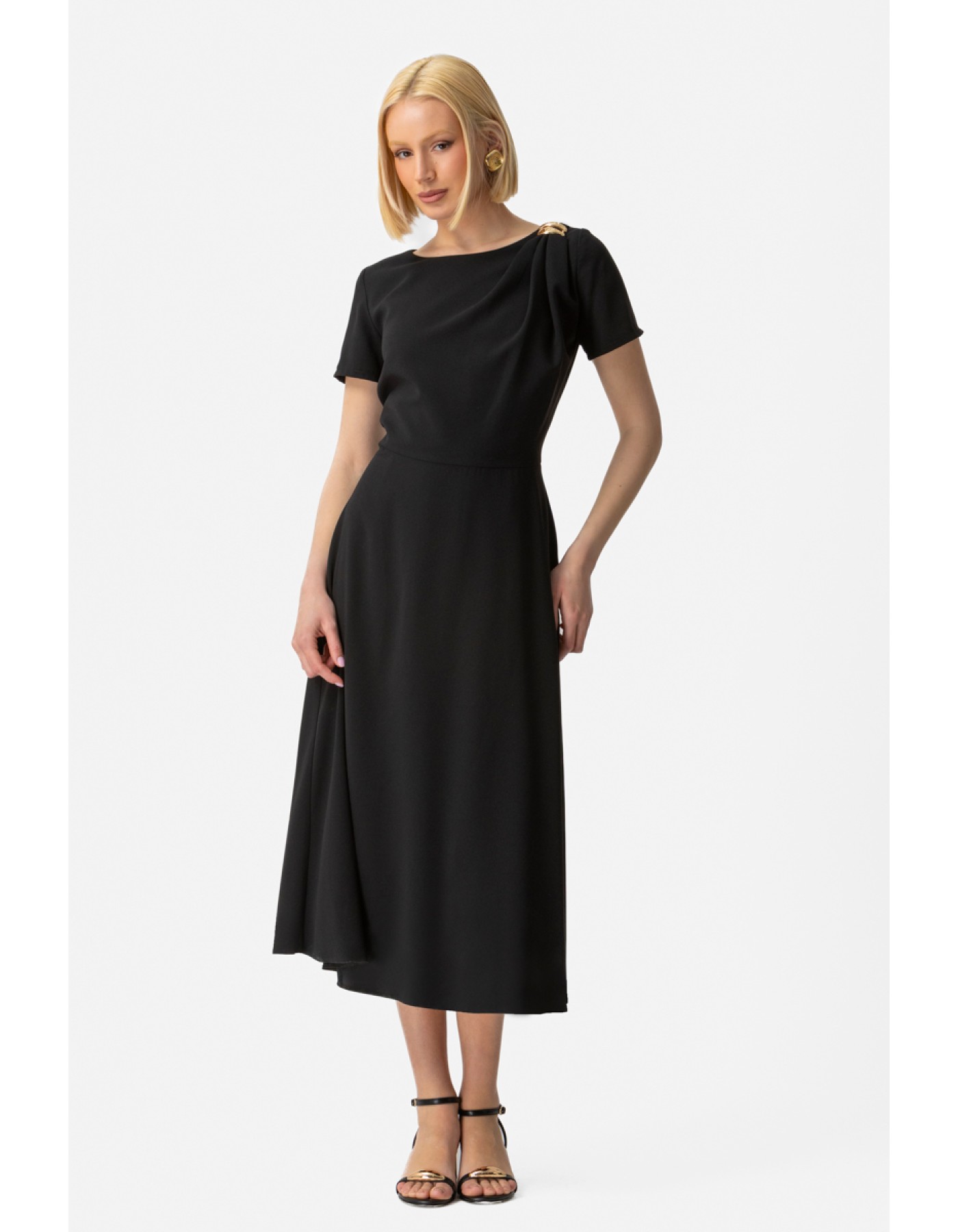 Φόρεμα κρεπ ζωνάκι Attitude