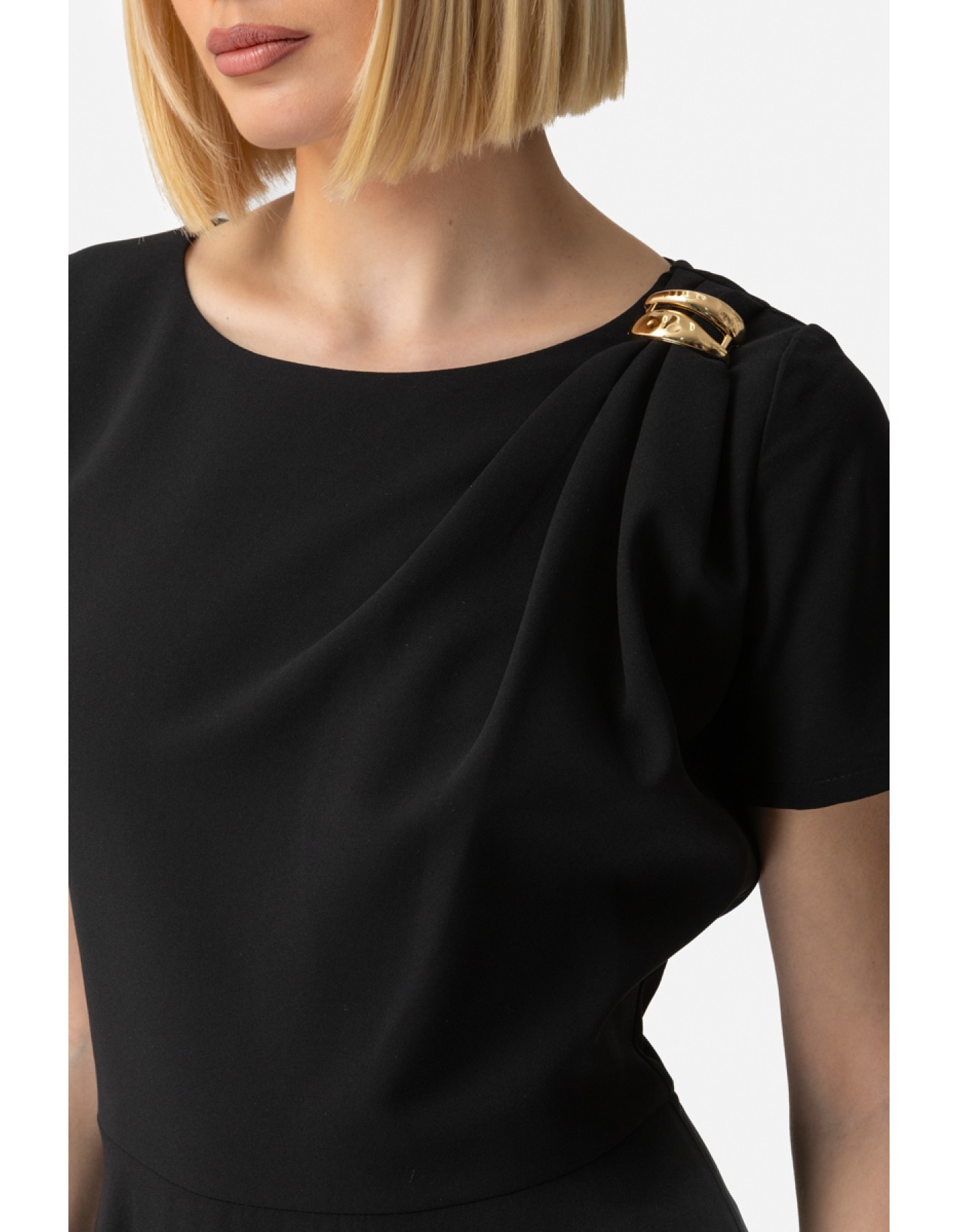 Φόρεμα κρεπ ζωνάκι Attitude