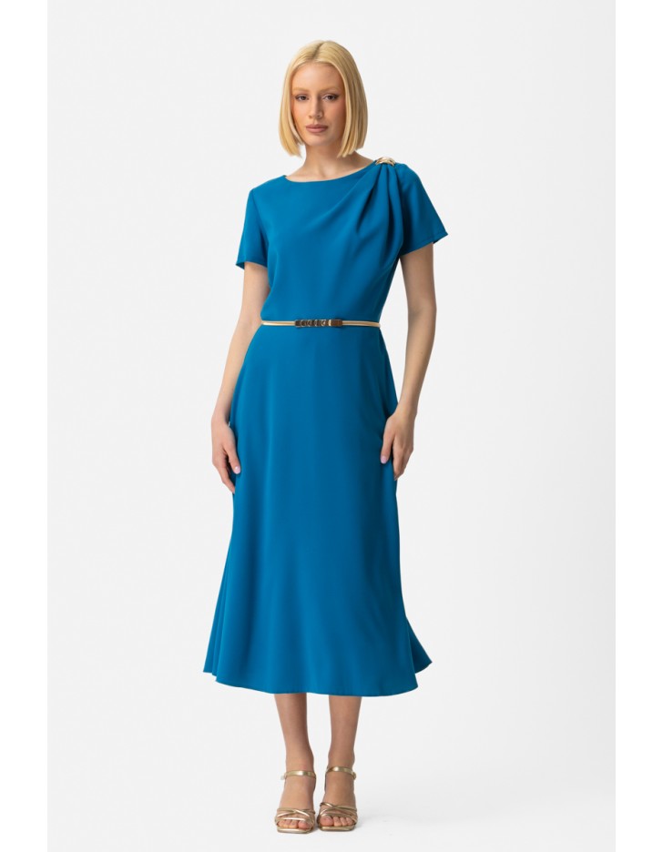 Φόρεμα κρεπ ζωνάκι Attitude