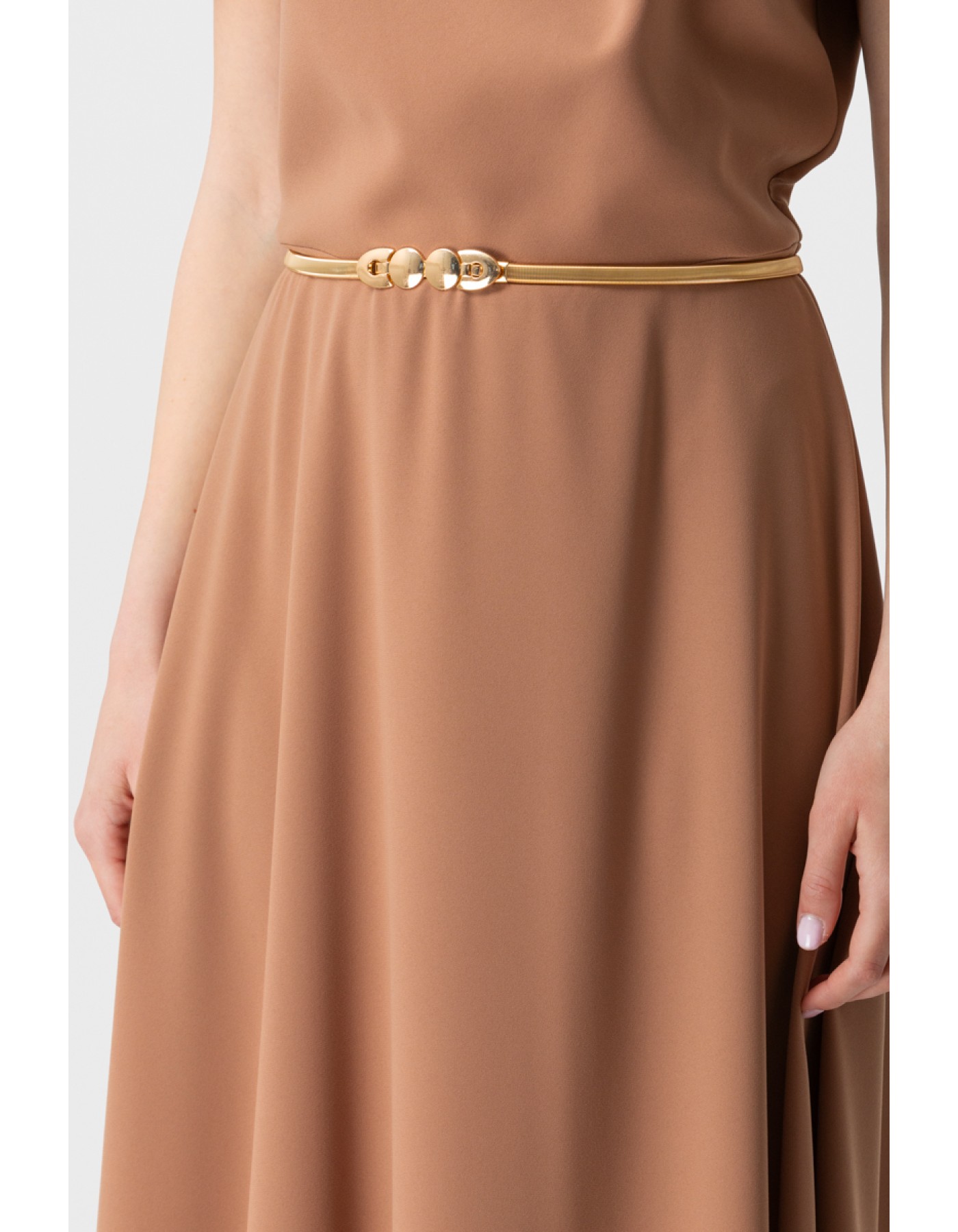 Φόρεμα κρεπ ζωνάκι Attitude