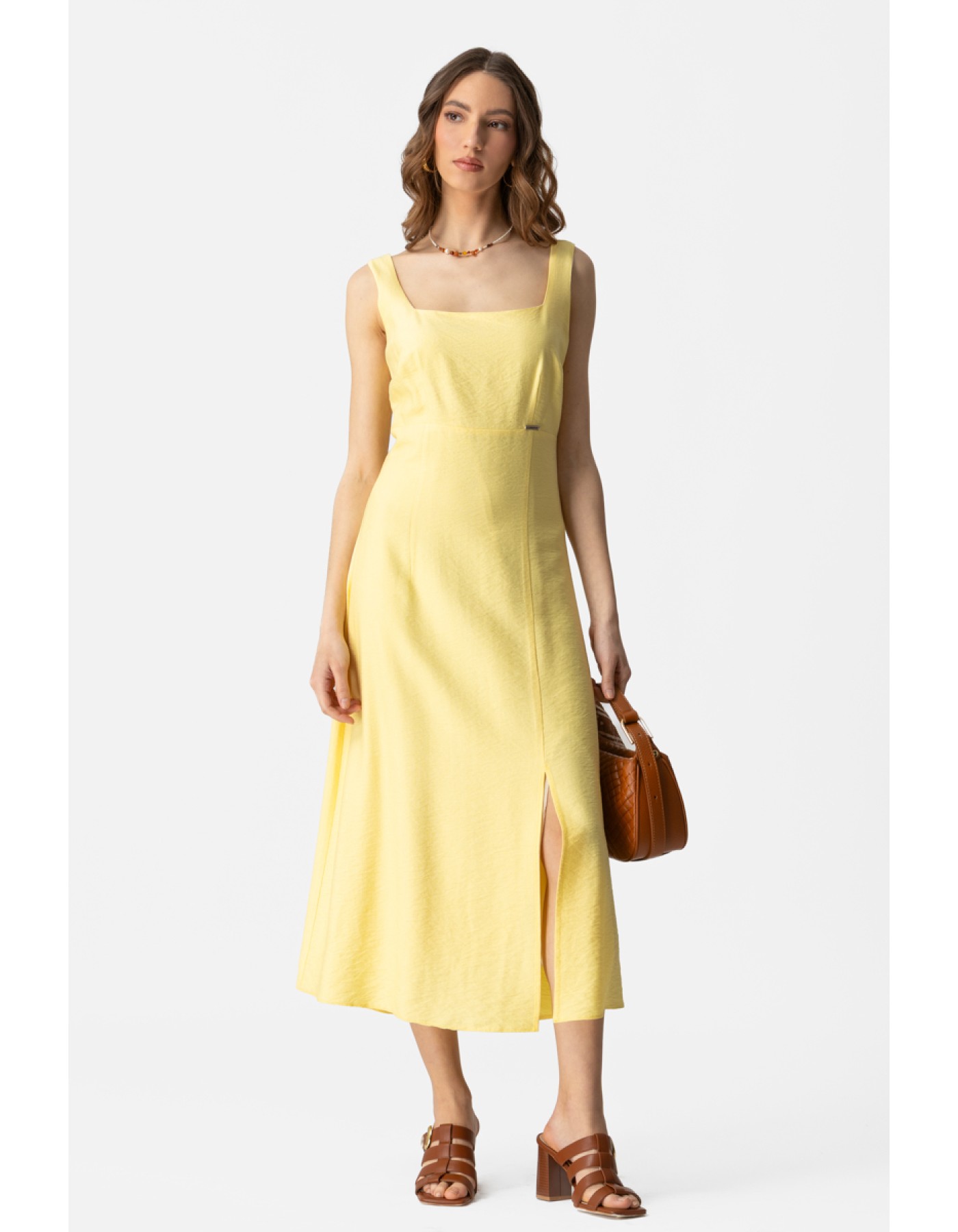 Φόρεμα Natural αμάνικο