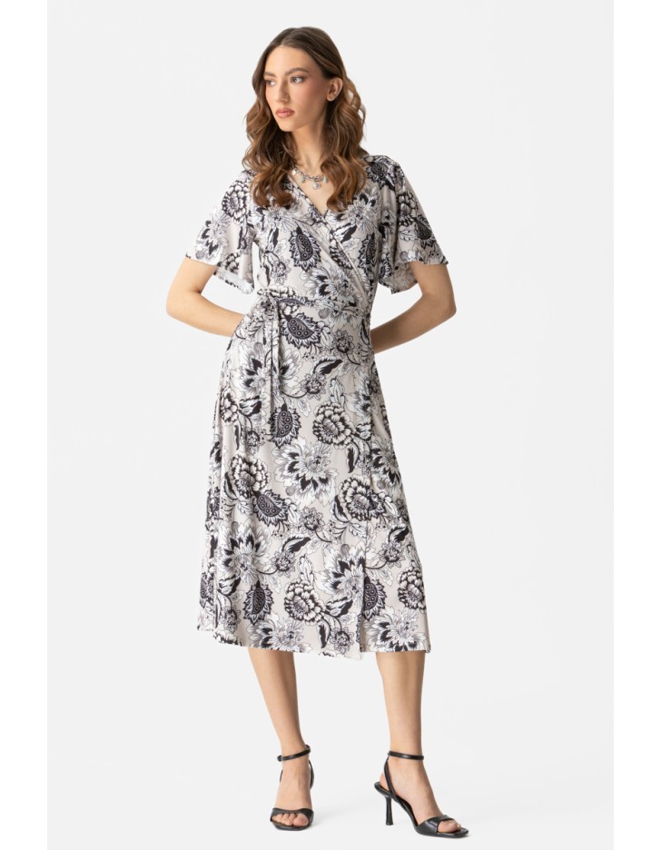 Φόρεμα ελαστικό δετό Yulia