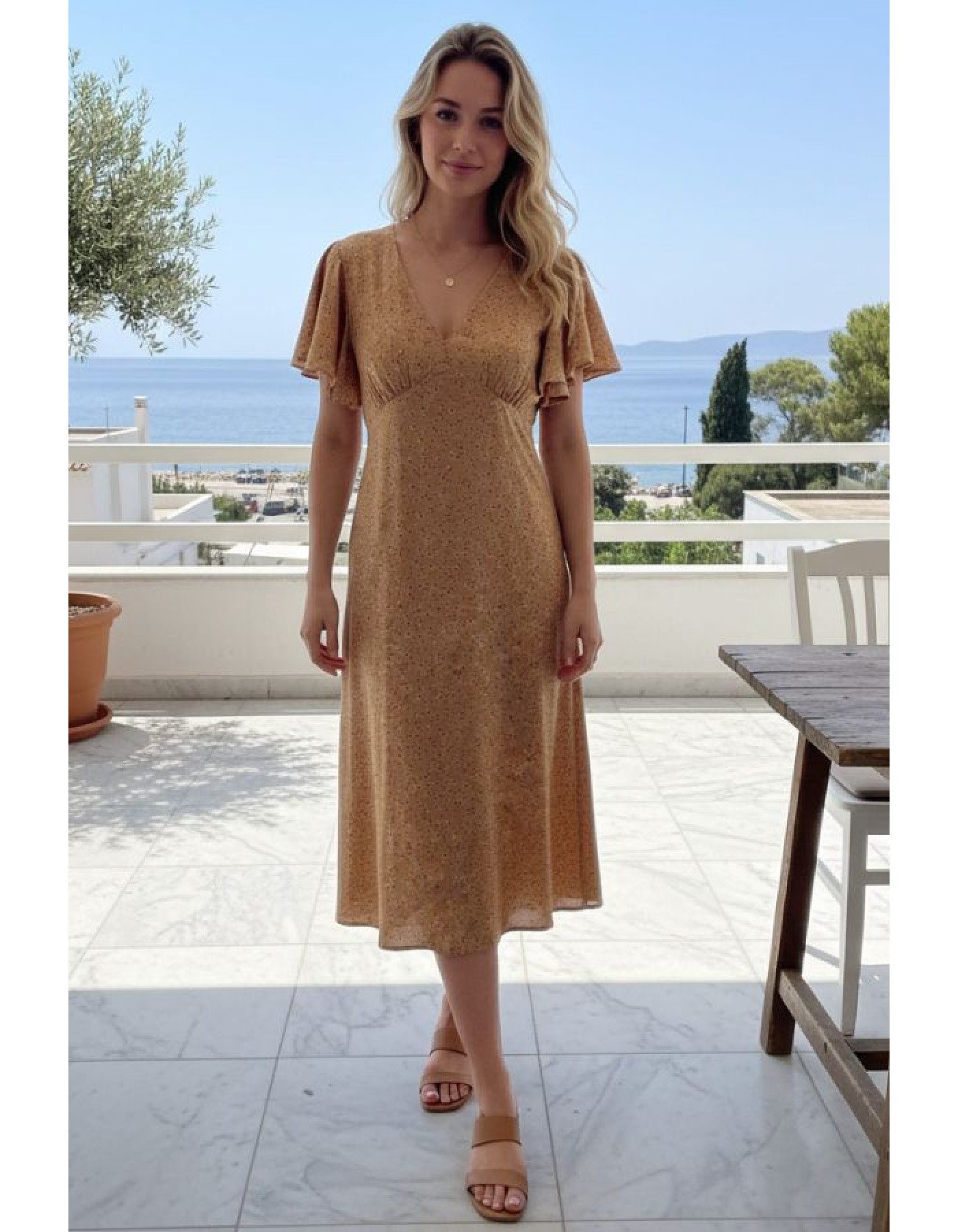 Φόρεμα Floral Viscosa