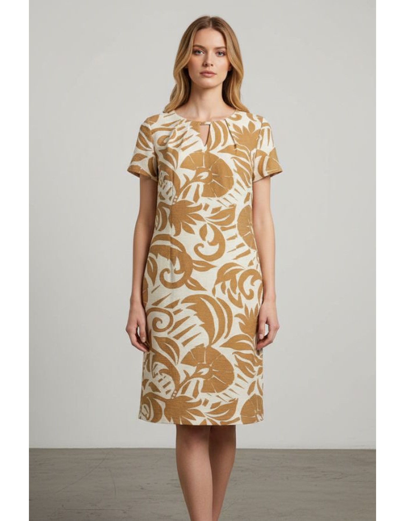 Φόρεμα εμπριμέ Λινάρι Effortless