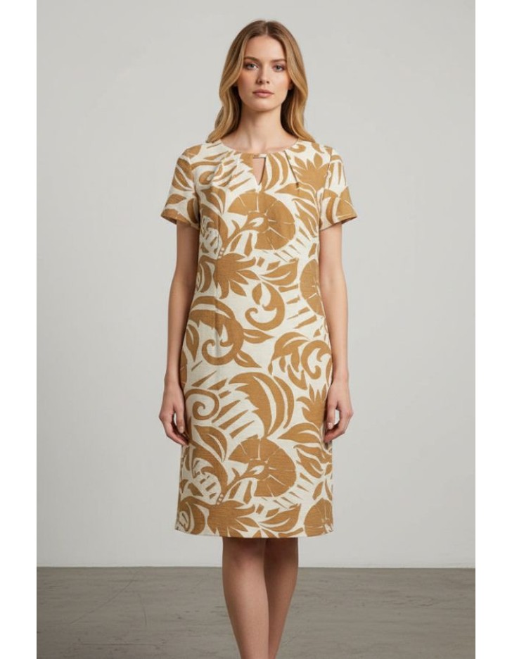 Φόρεμα εμπριμέ Λινάρι Effortless