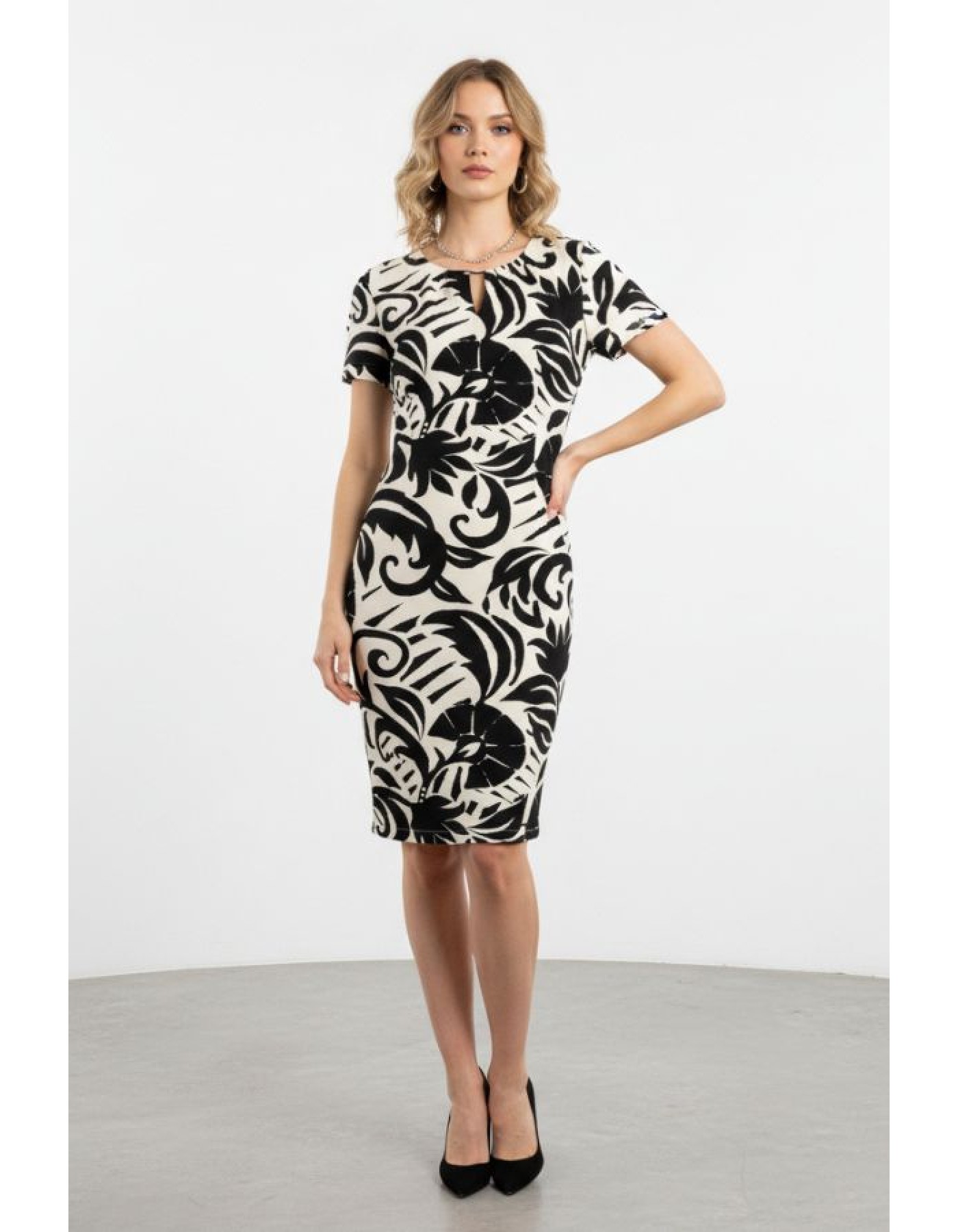 Φόρεμα εμπριμέ Λινάρι Effortless