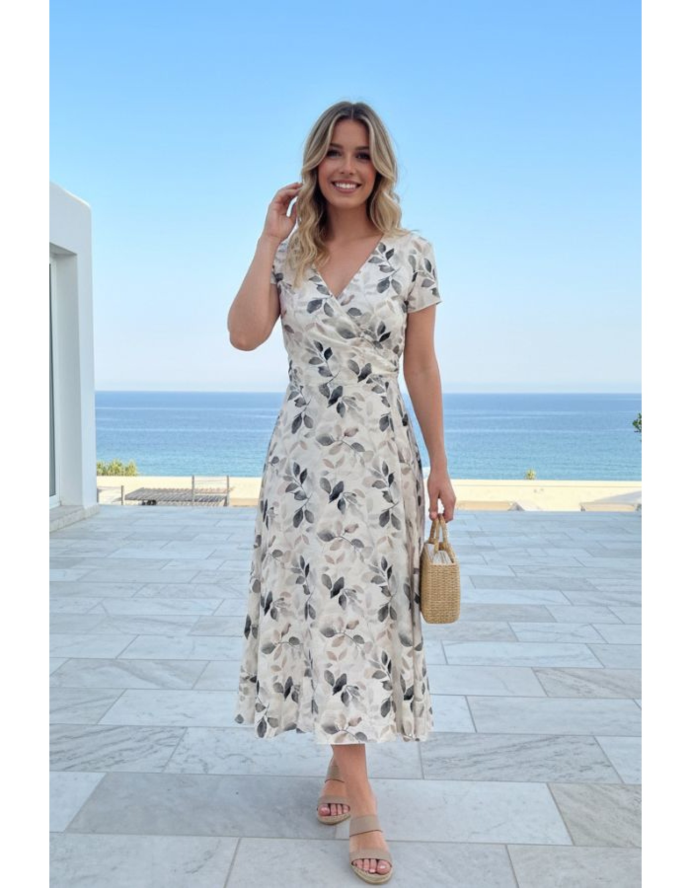 Φόρεμα Floral φυσικό