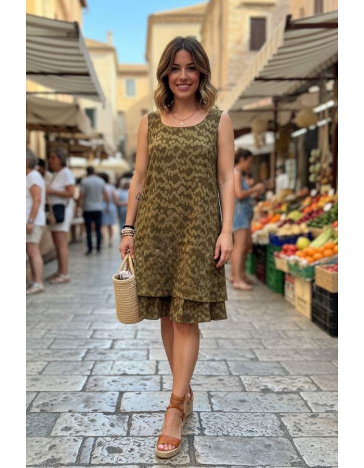 Φόρεμα αμάνικο βολάν Dalia Φόρεμα αμάνικο βολάν Dalia