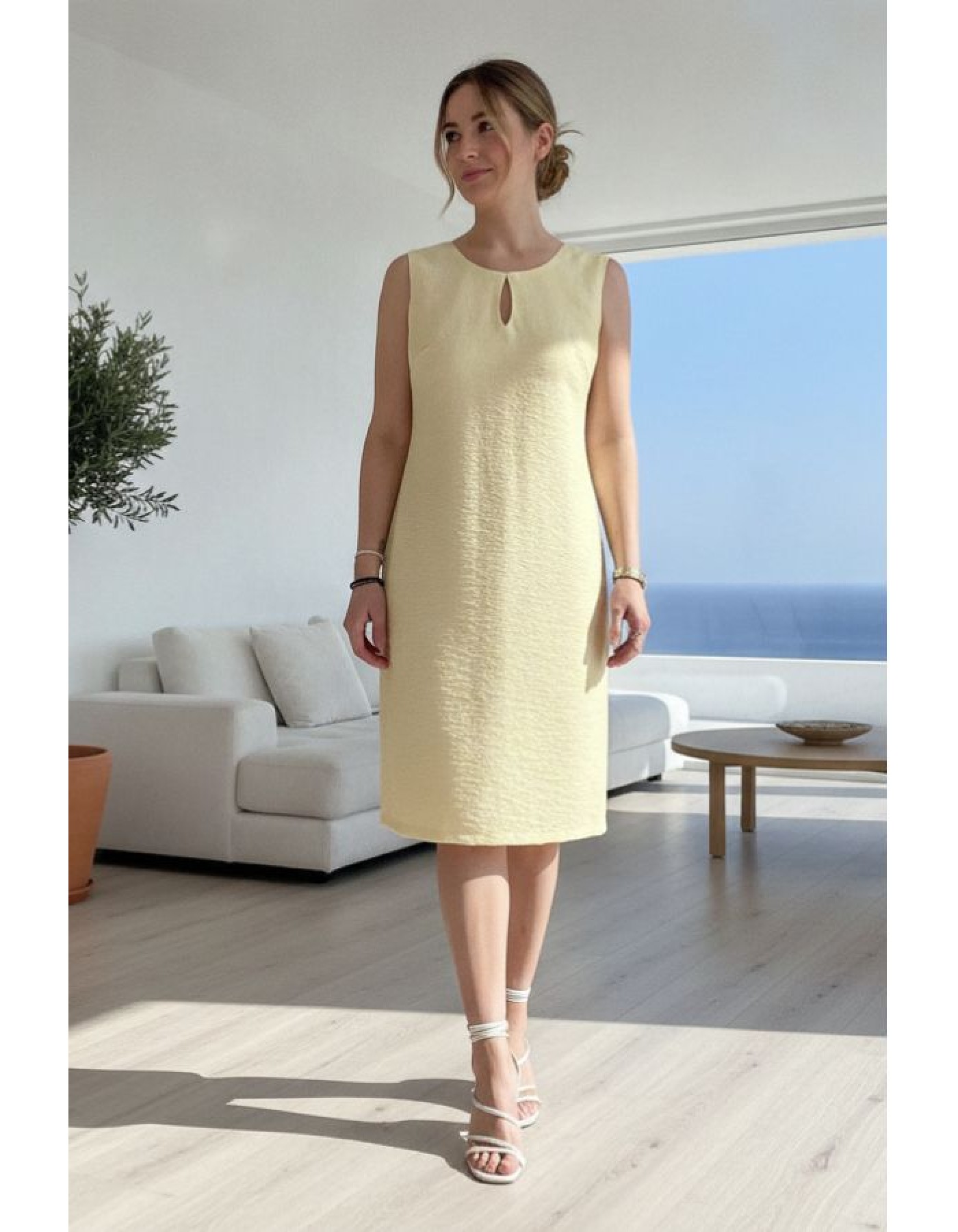 Φόρεμα αμάνικο φυσικό Effortless