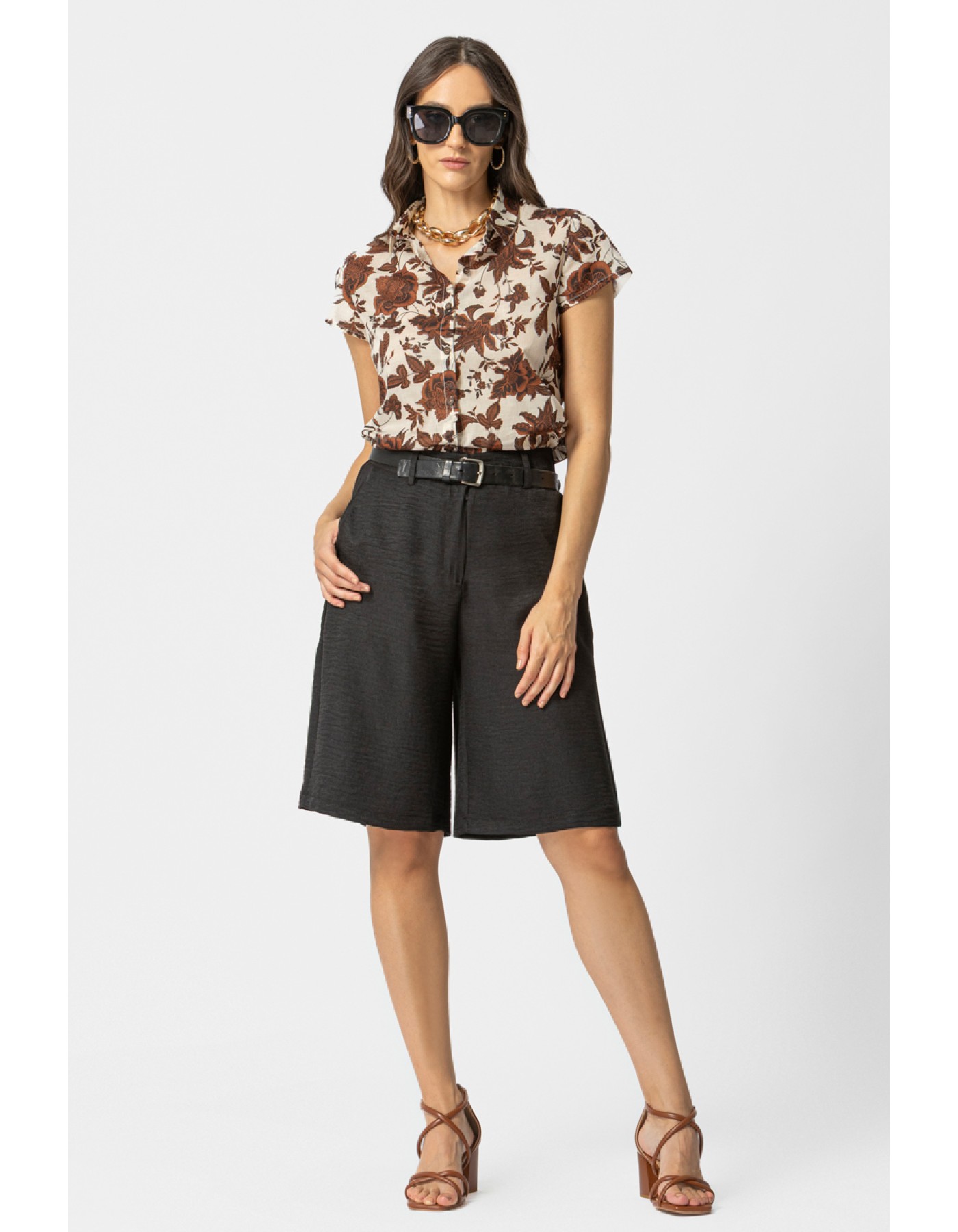 Πουκάμισο εμπριμέ βουάλ