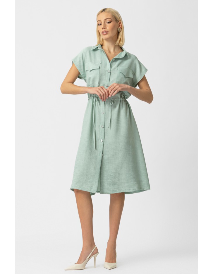 Πουκαμισοφόρεμα με τσέπες Twill