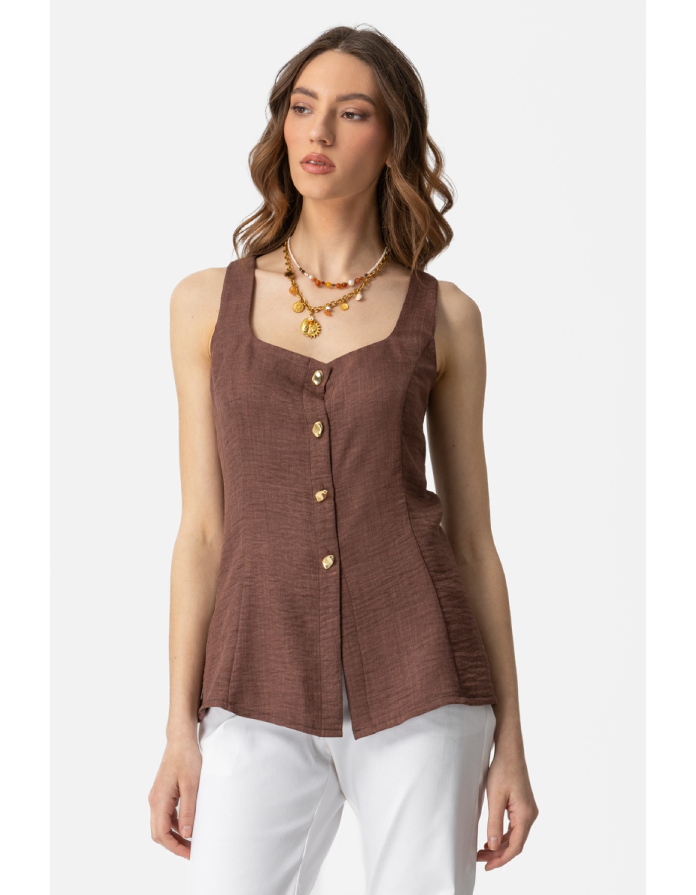 Μπλούζα Frida κουμπιά