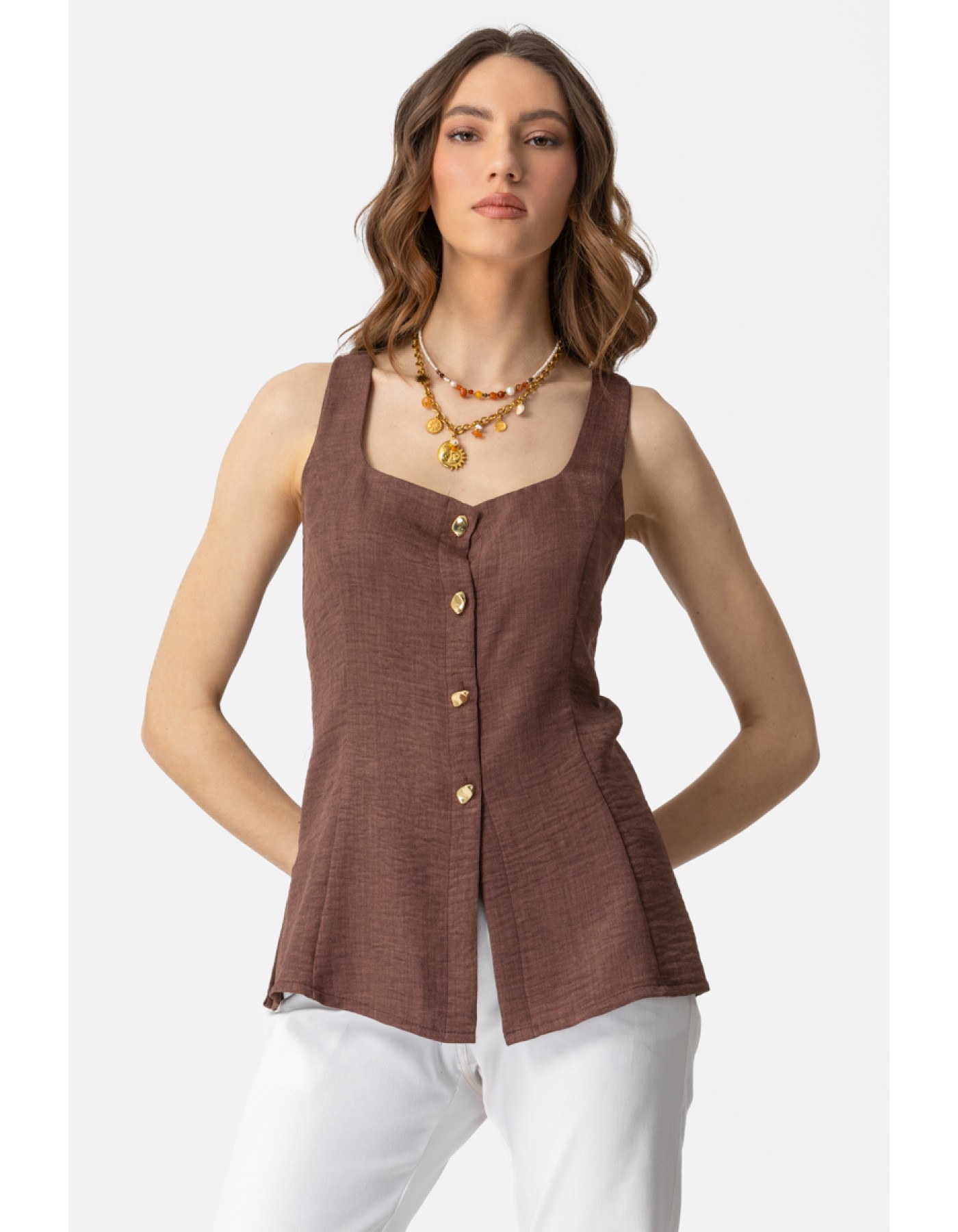 Μπλούζα Frida κουμπιά