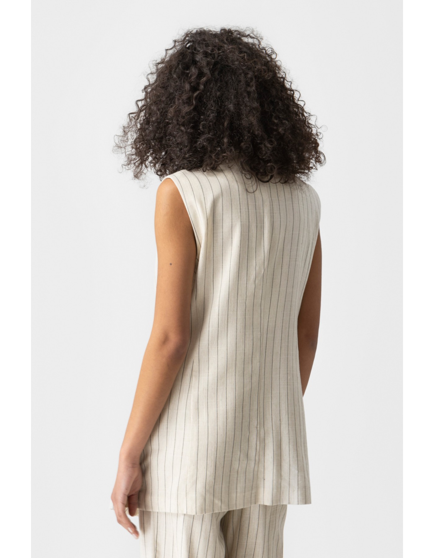 Γιλέκο ριγέ λινάρι Celina