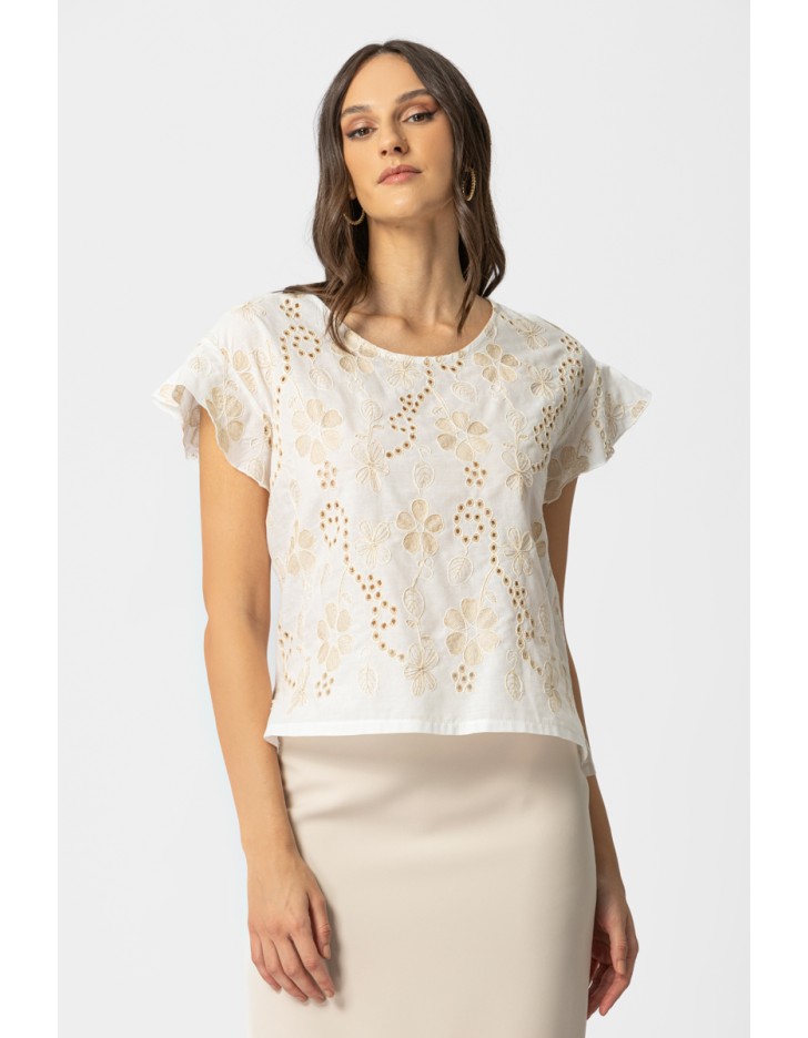 Μπλούζα Cotton Κέντημα