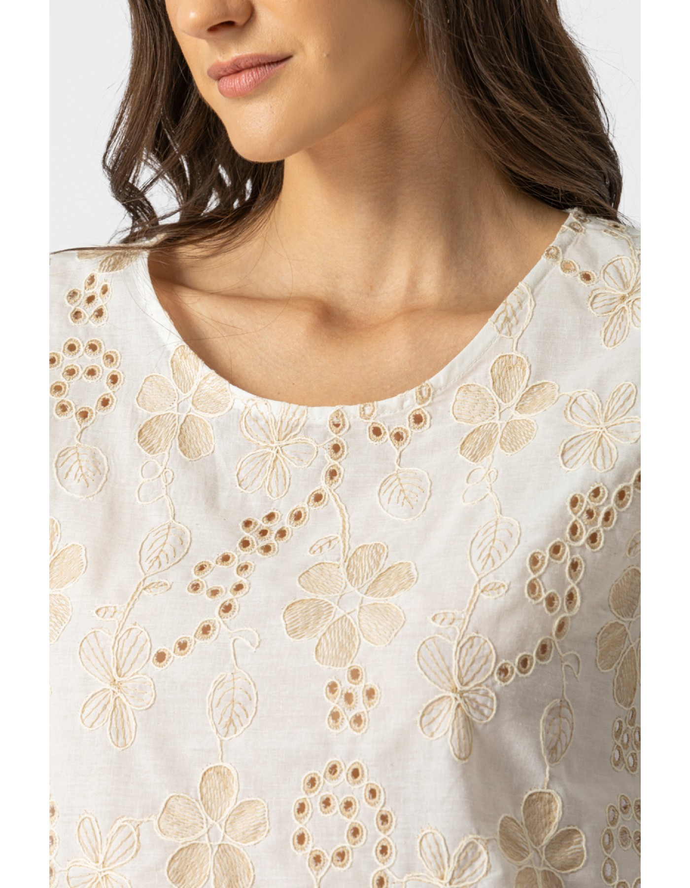 Μπλούζα Cotton Κέντημα