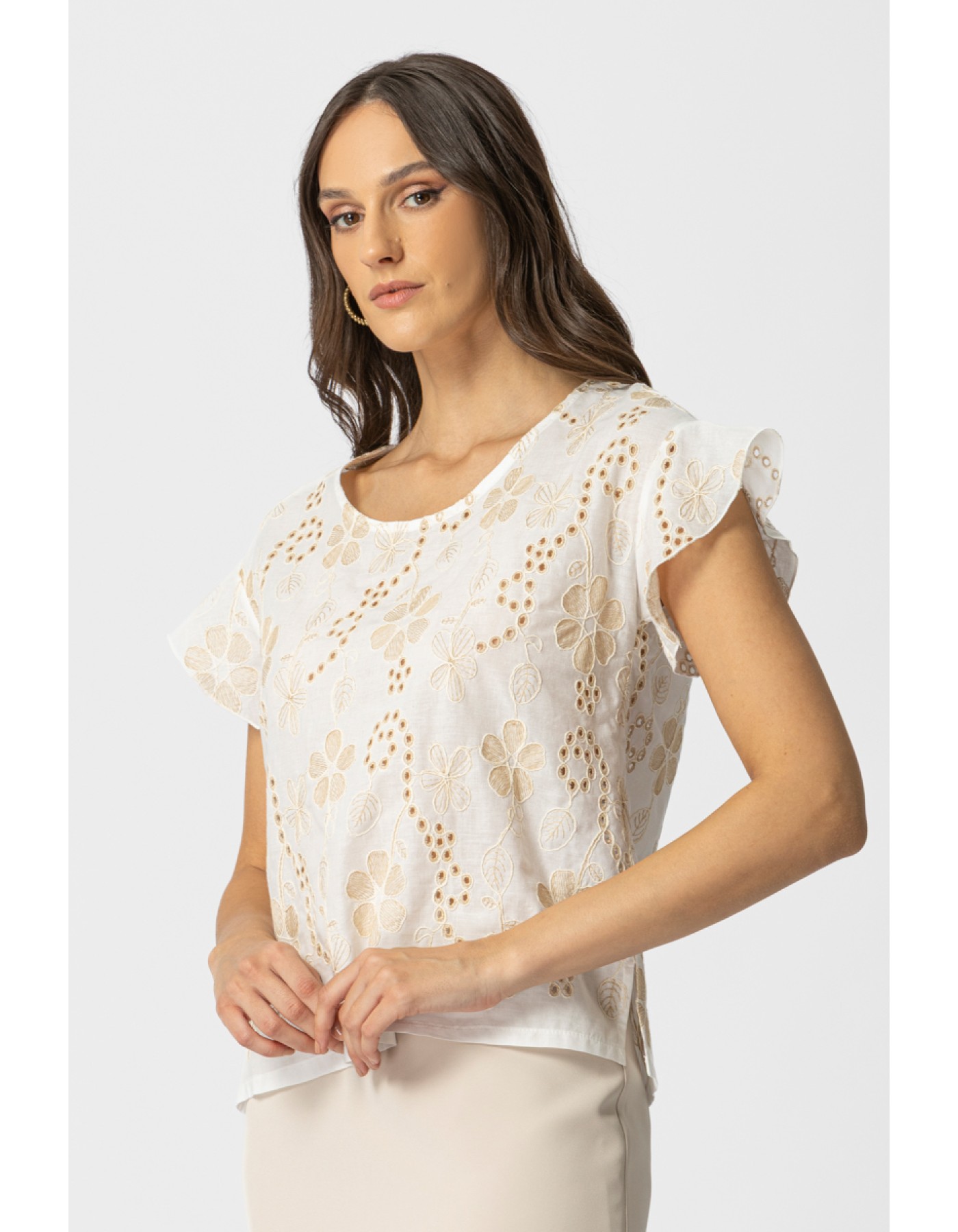 Μπλούζα Cotton Κέντημα