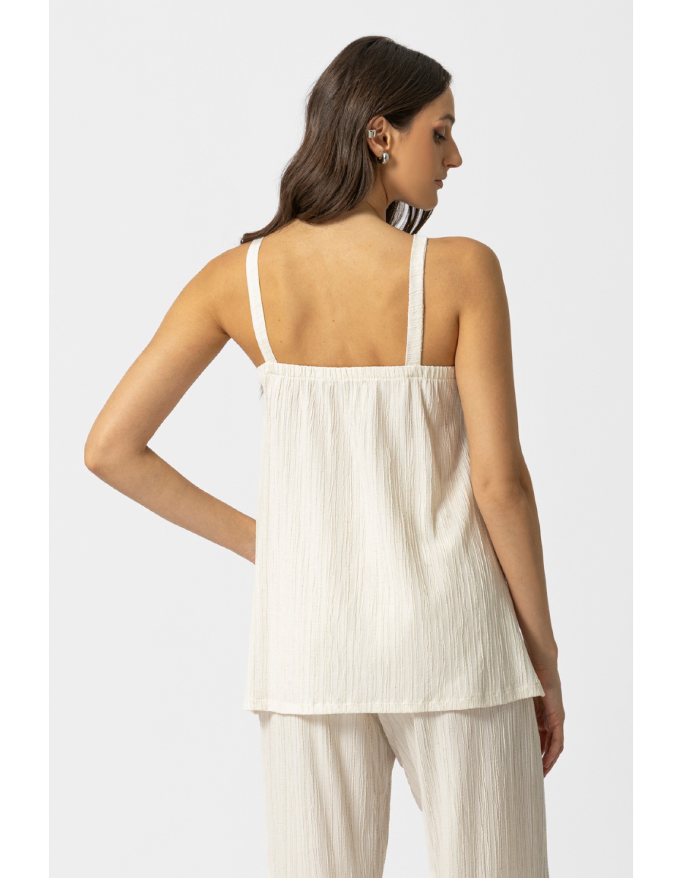 Μπλούζα ζαγρέ λινάρι