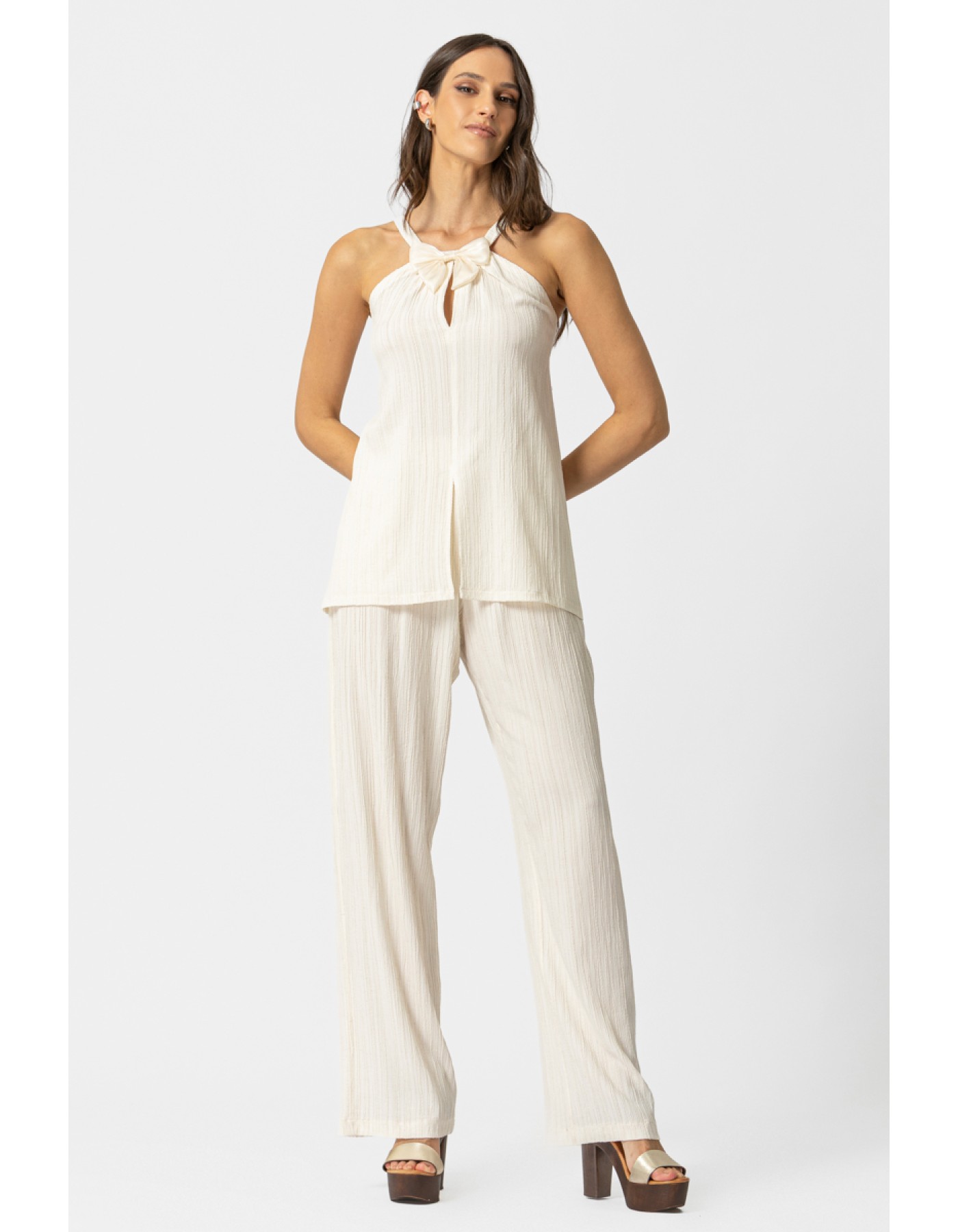 Μπλούζα ζαγρέ λινάρι