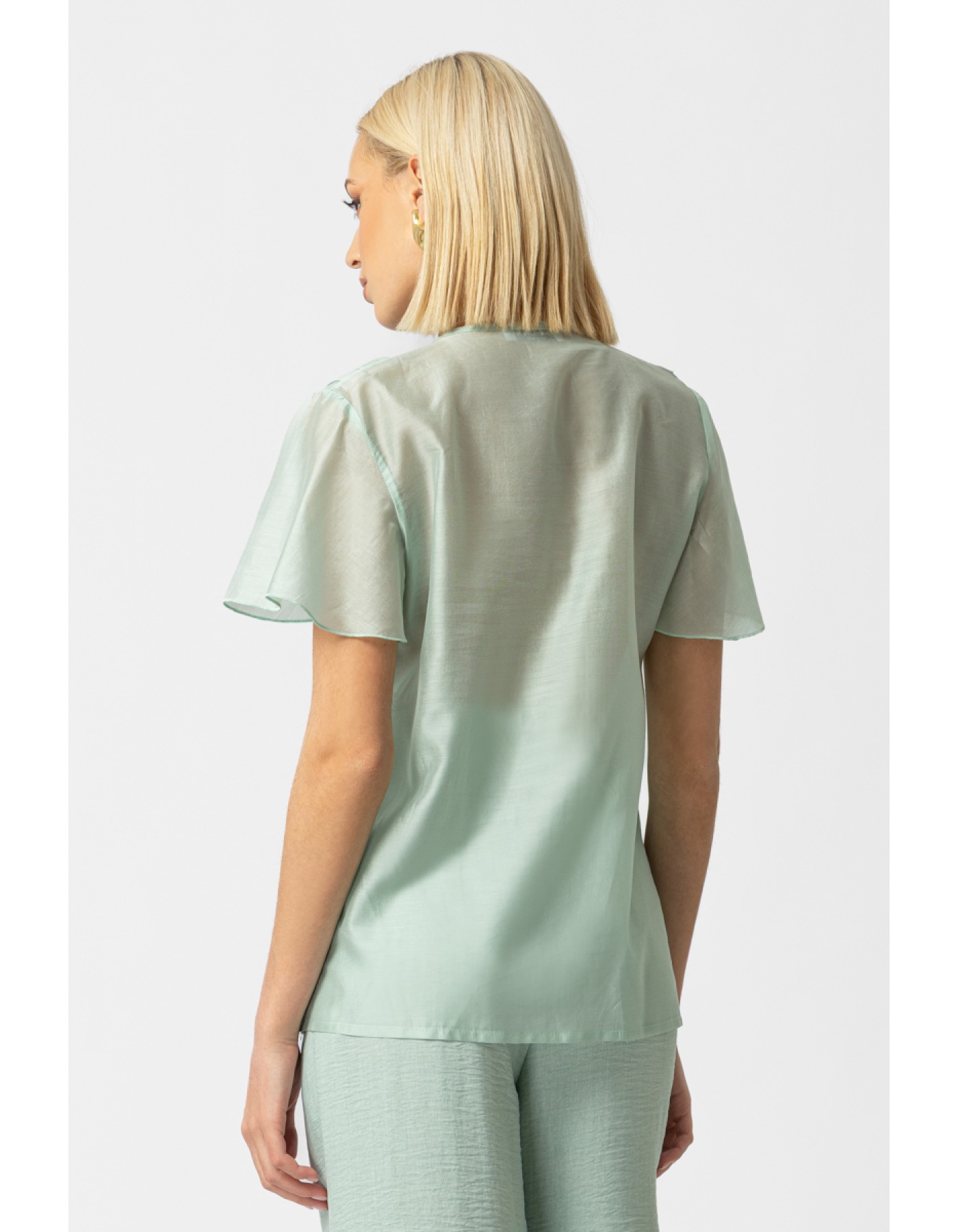 Μπλούζα βολάν Lyocel