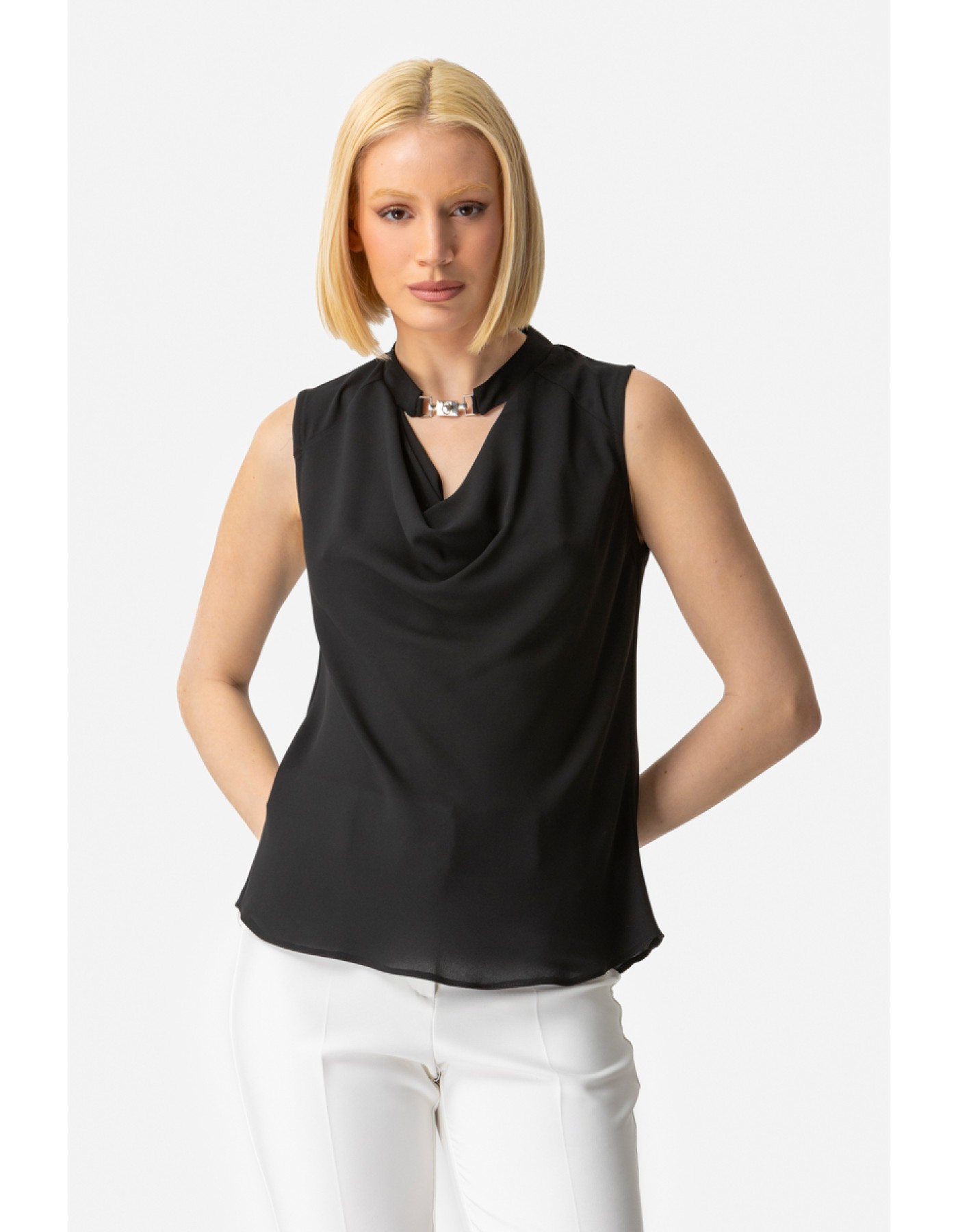 Μπλούζα ζορζέτα υλικό