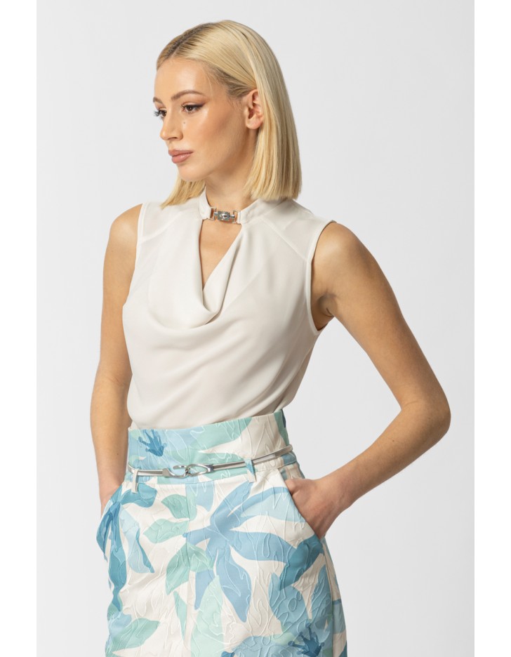 Μπλούζα ζορζέτα υλικό