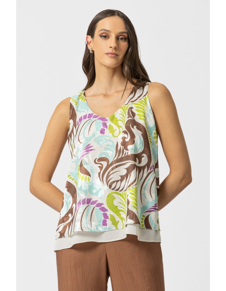 Μπλούζα διαφάνεια ζακάρ Jade