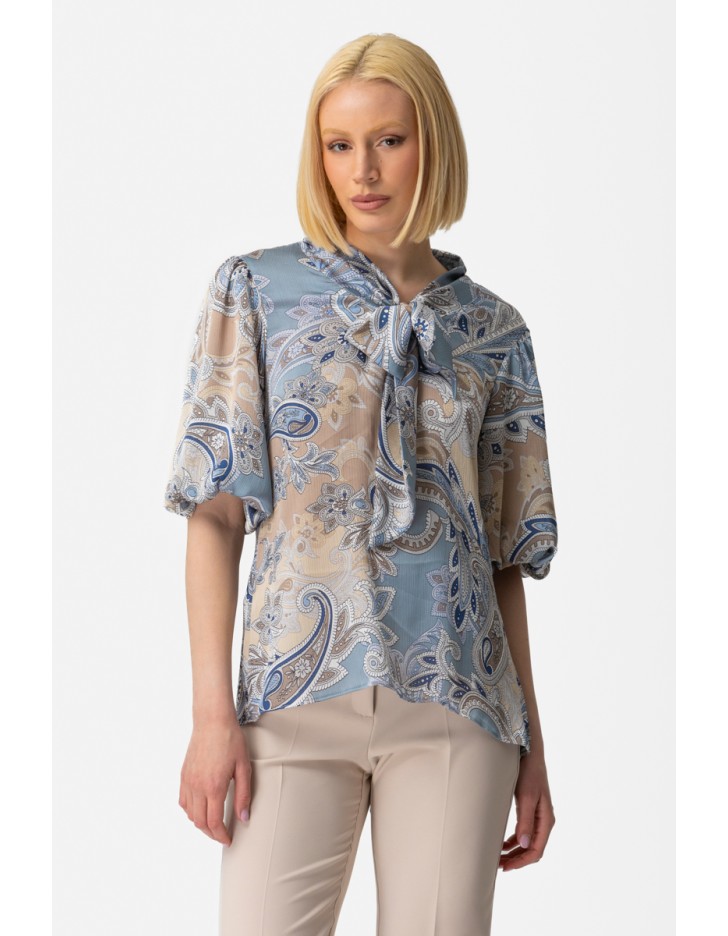 Μπλούζα λαχούρ τσαλακωτό