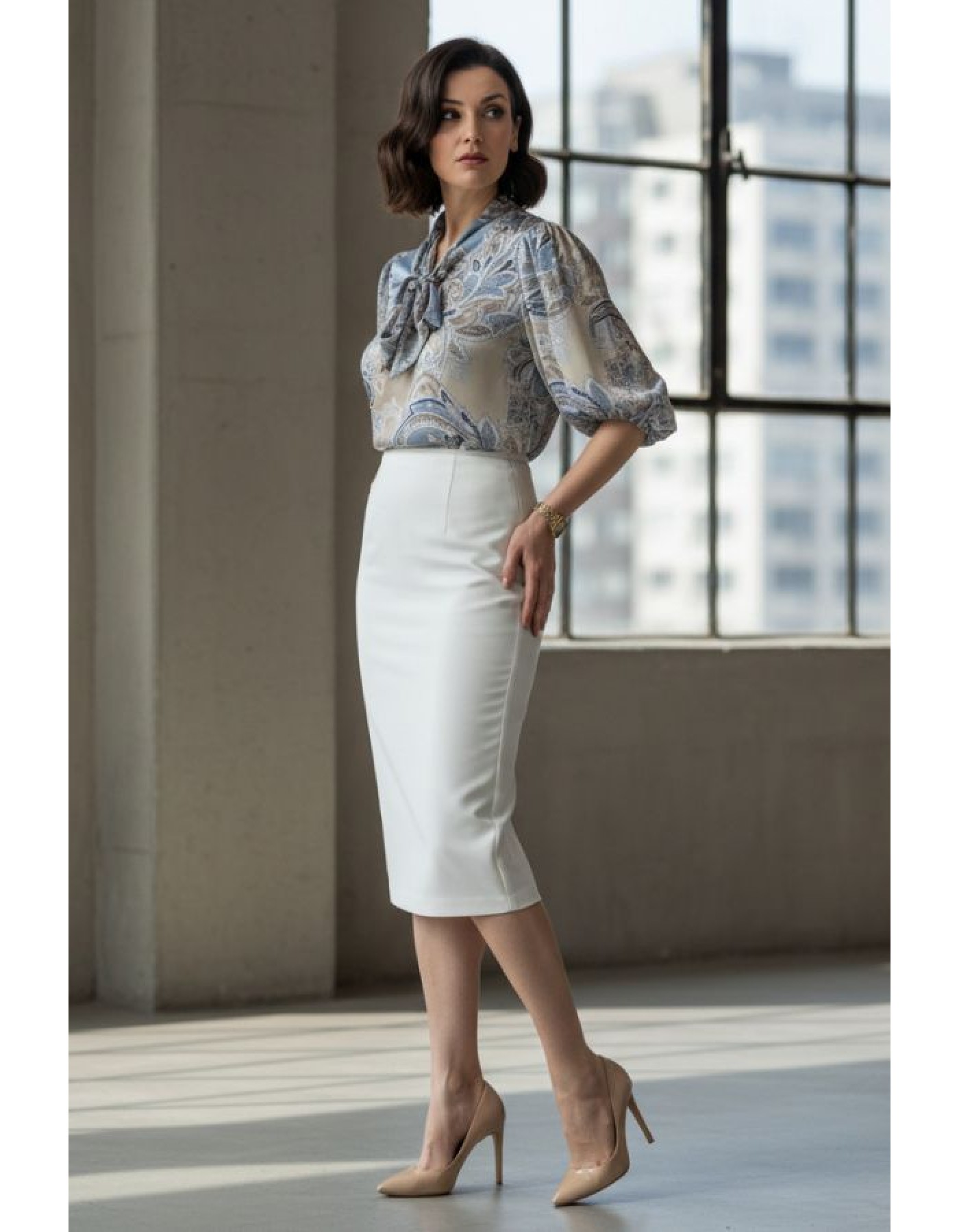 Μπλούζα λαχούρ τσαλακωτό