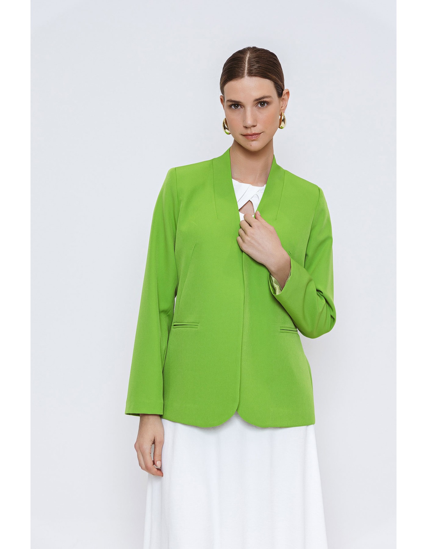 Blazer κρεπ φιλέτο τσέπη