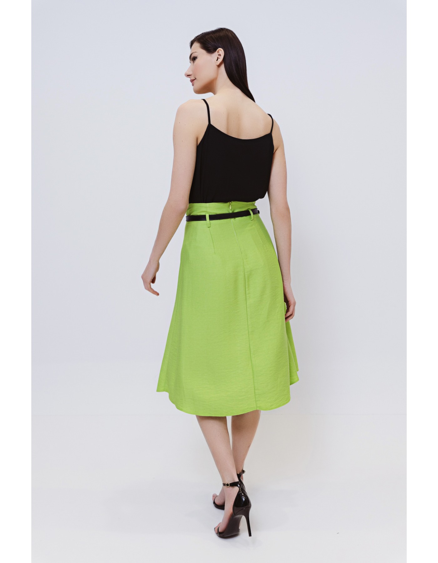 Φούστα με λοξό βολάν