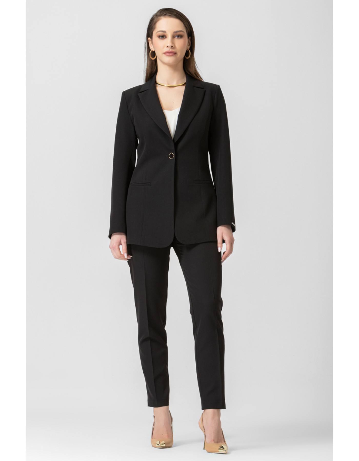 Σακάκι μακρύ πέτο γιακά Patch Σακάκι μακρύ πέτο γιακά Patch