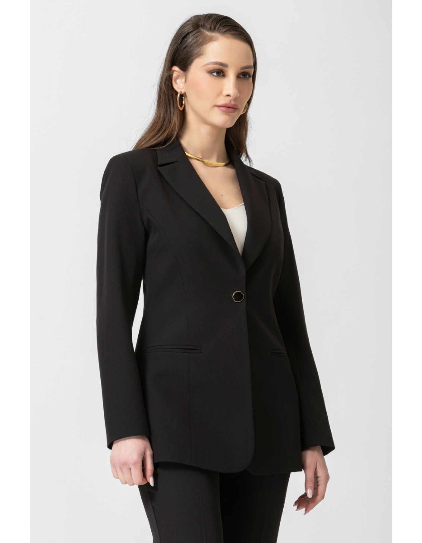 Σακάκι μακρύ πέτο γιακά Patch Σακάκι μακρύ πέτο γιακά Patch