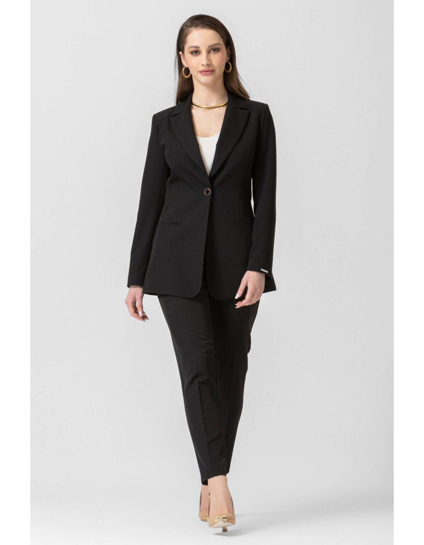 Σακάκι μακρύ πέτο γιακά Patch Σακάκι μακρύ πέτο γιακά Patch