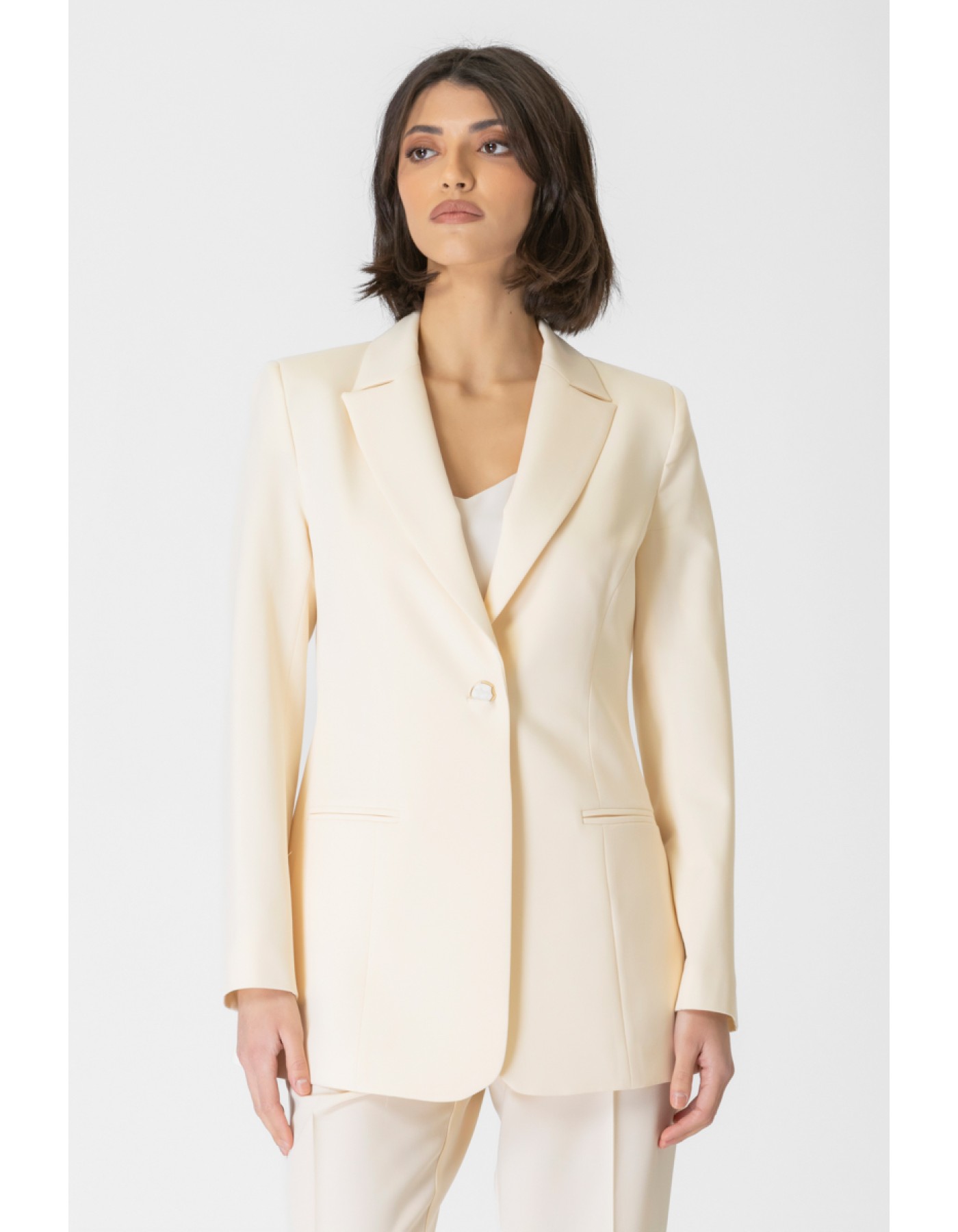 Σακάκι μακρύ πέτο γιακά Patch Σακάκι μακρύ πέτο γιακά Patch