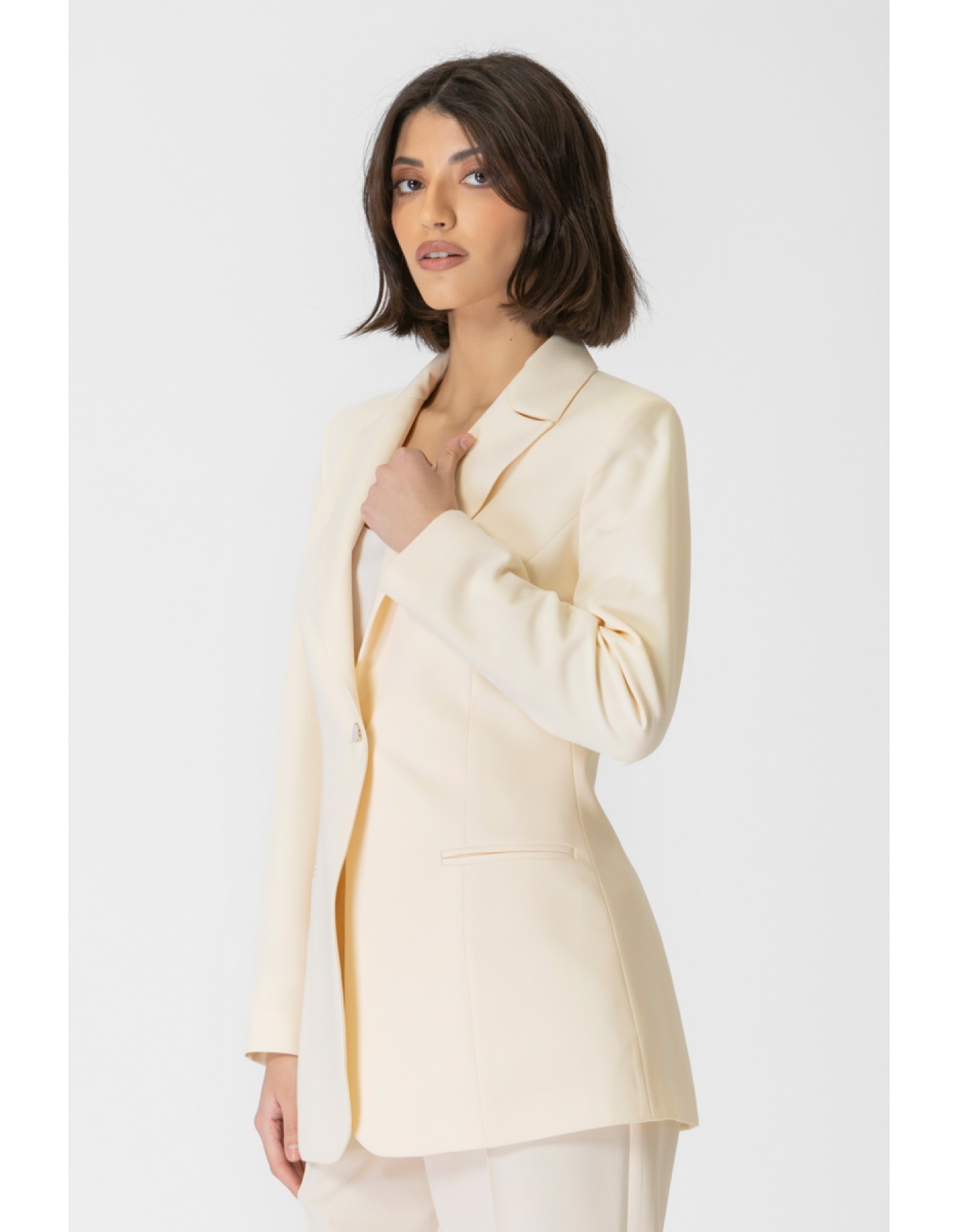 Σακάκι μακρύ πέτο γιακά Patch Σακάκι μακρύ πέτο γιακά Patch