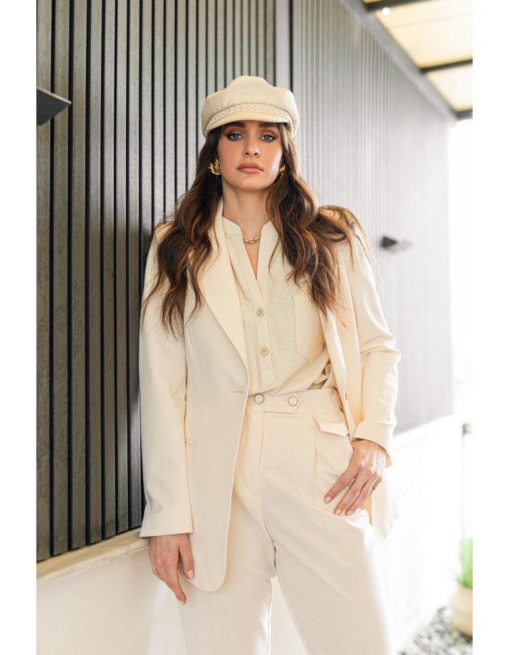 Σακάκι μακρύ πέτο γιακά Patch