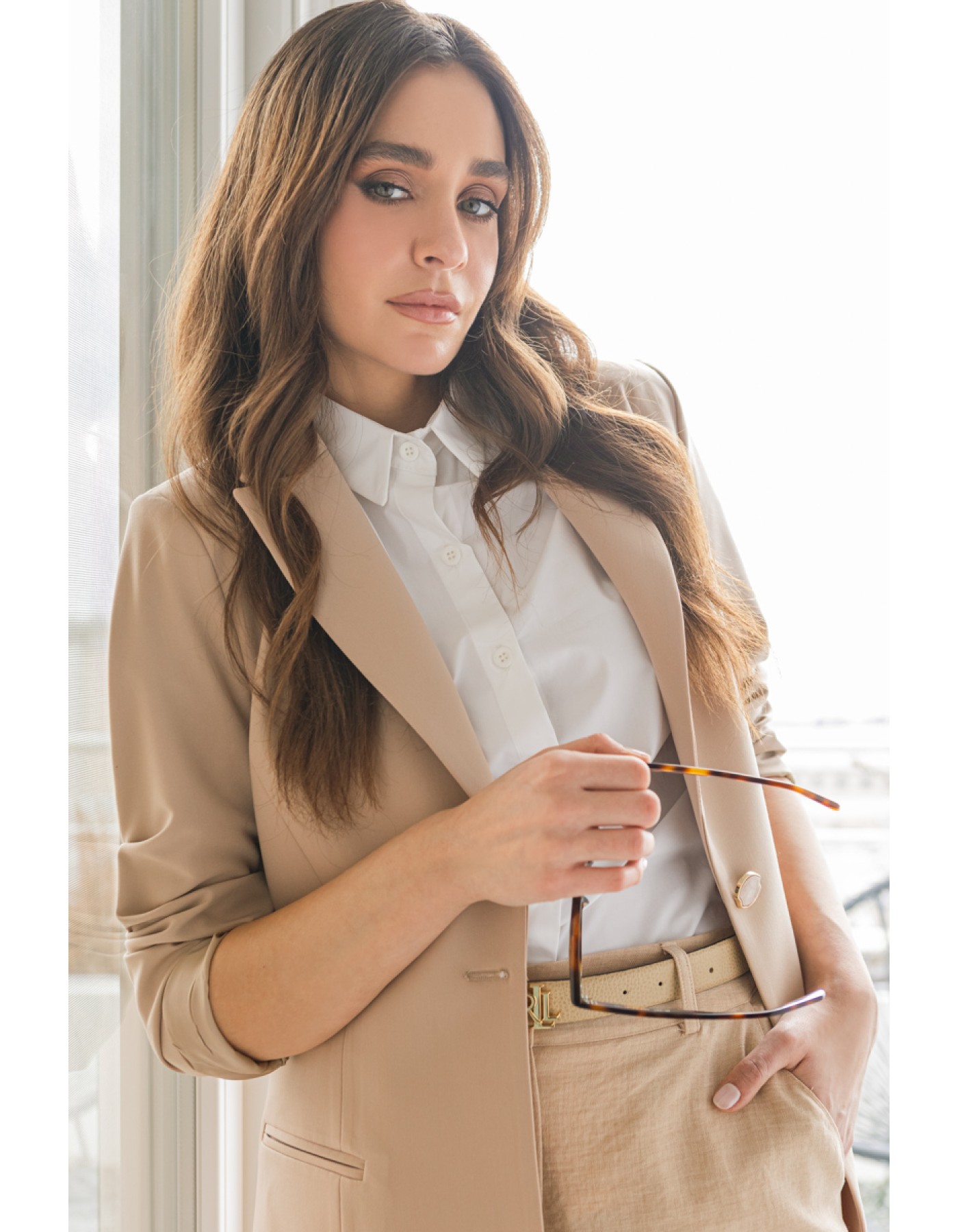 Σακάκι μακρύ πέτο γιακά Patch Σακάκι μακρύ πέτο γιακά Patch