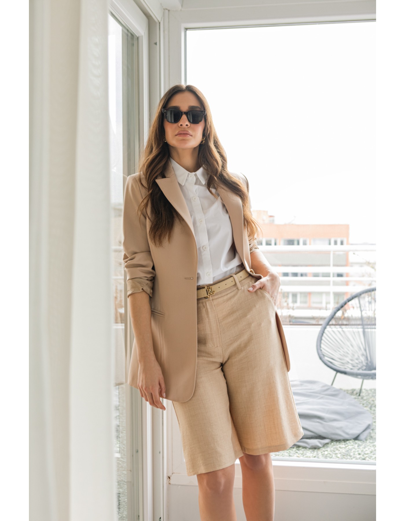 Σακάκι μακρύ πέτο γιακά Patch Σακάκι μακρύ πέτο γιακά Patch