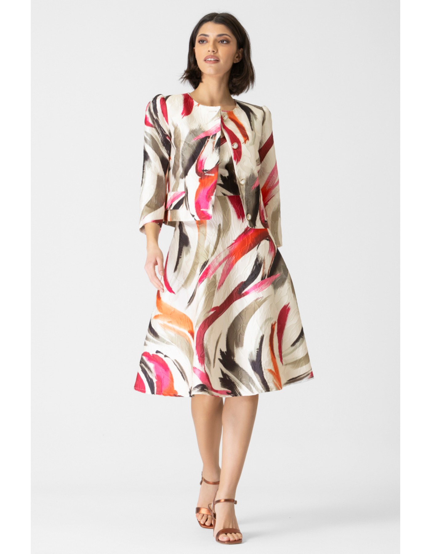 Σακάκι μπολερό ζακάρ Leila Σακάκι μπολερό ζακάρ Leila