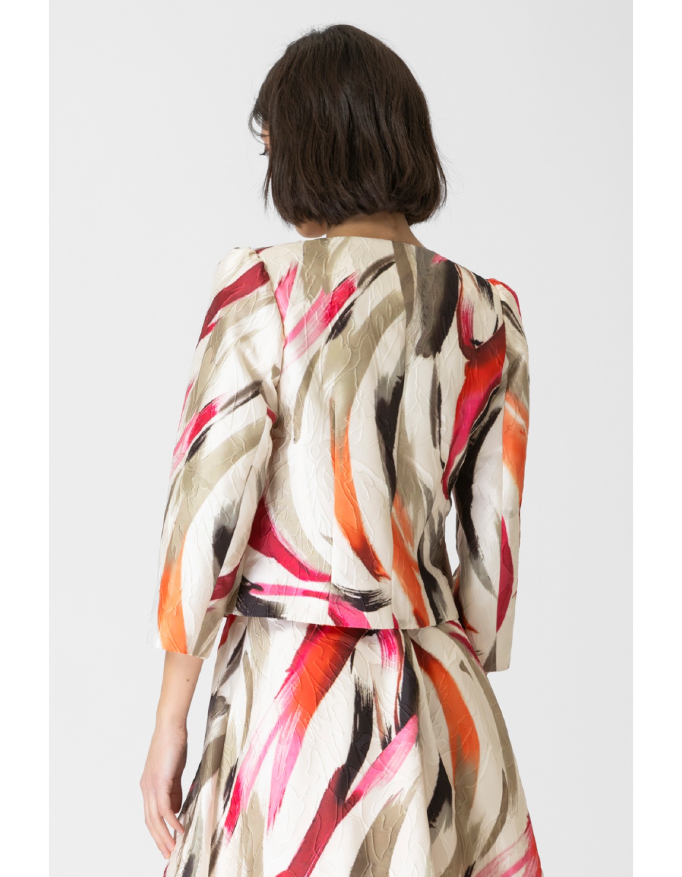 Σακάκι μπολερό ζακάρ Leila Σακάκι μπολερό ζακάρ Leila