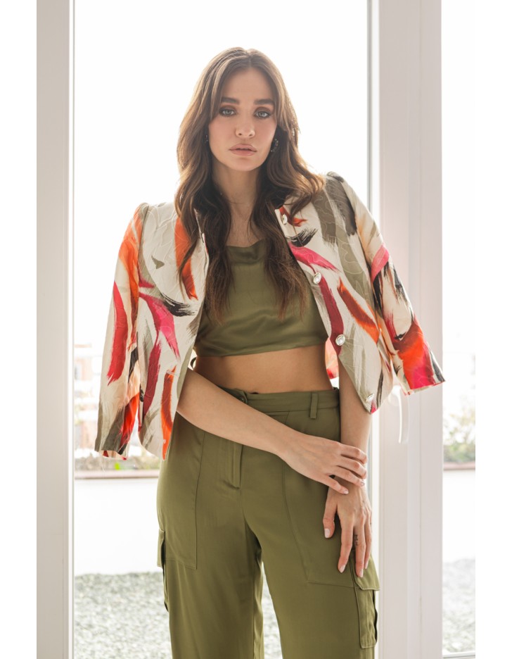 Σακάκι μπολερό ζακάρ Leila